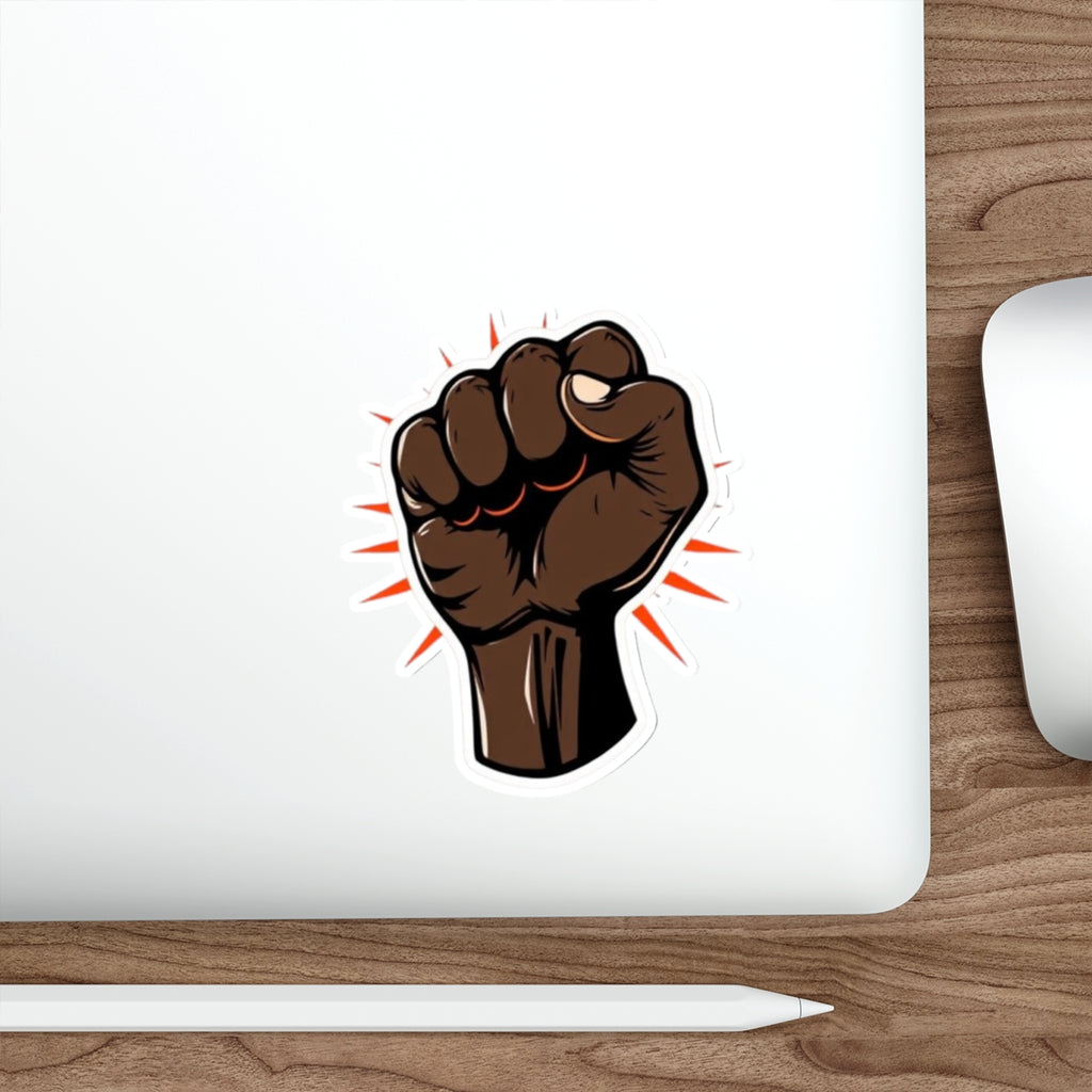 Die-Cut Stickers - Proud Black Solidarity Fist - EqualiTees.Me