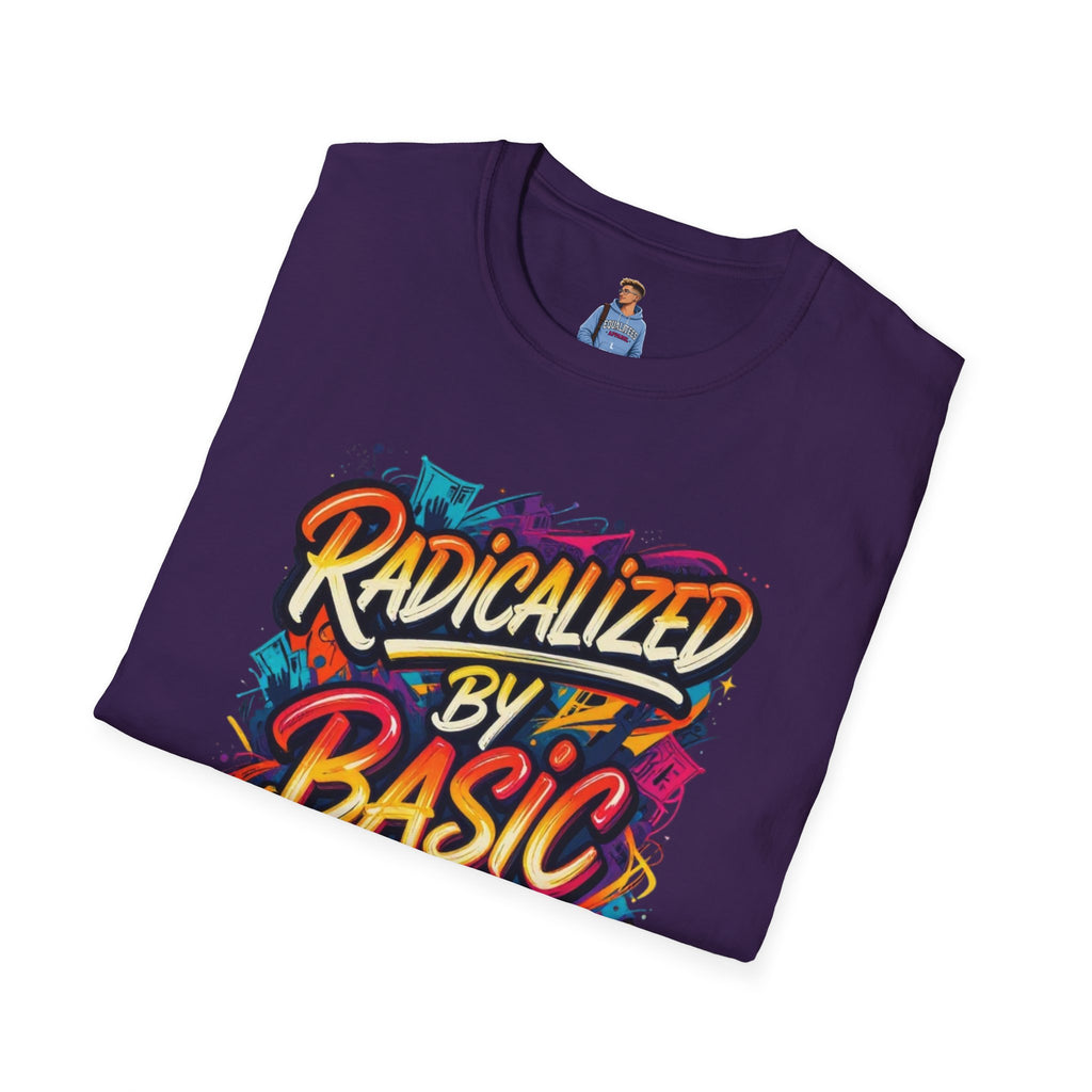 Radicalized by Basic Decency T-Shirt Colorful Graffiti Typography