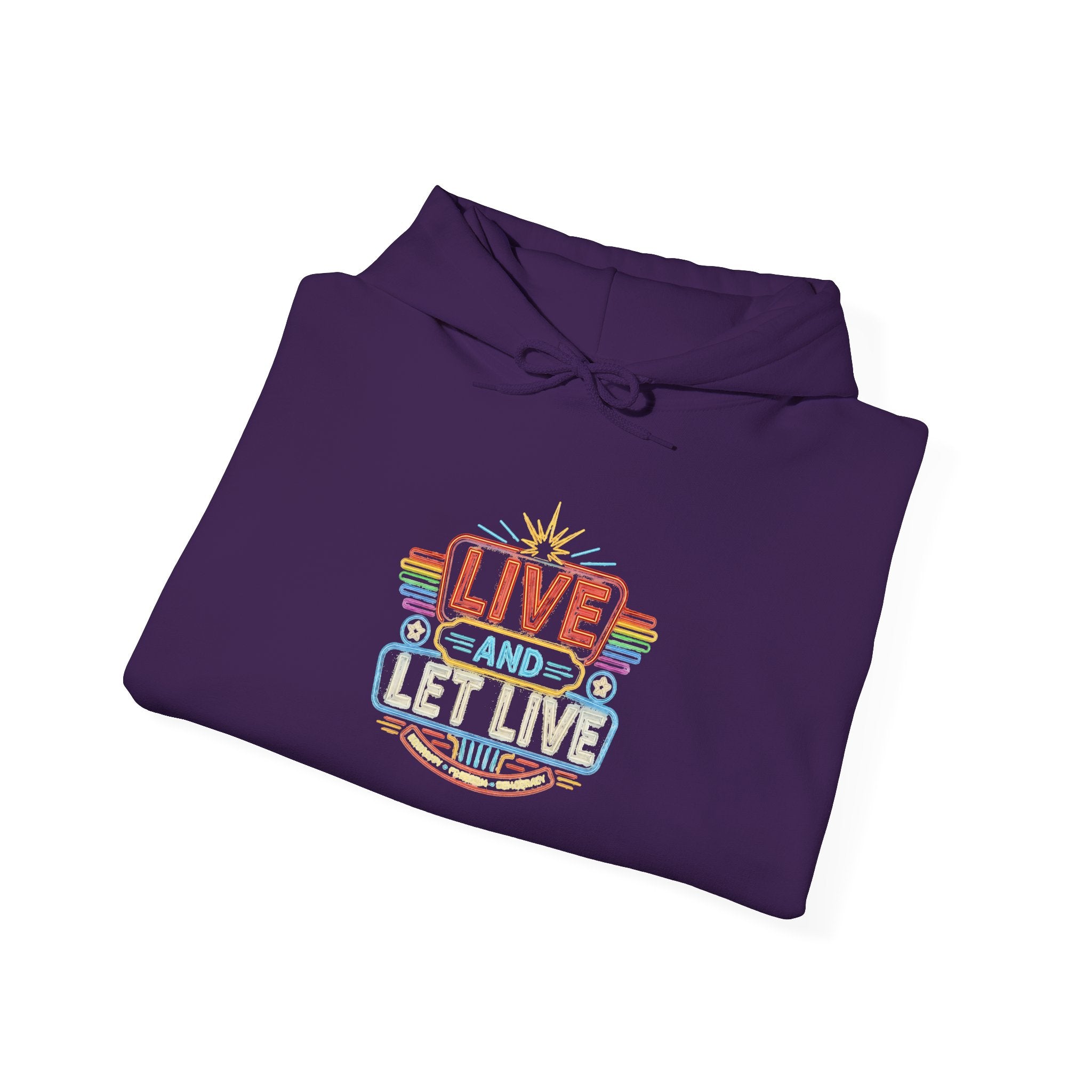 Live And Let Live Hoodie — Retro Peace Graphic Pullover