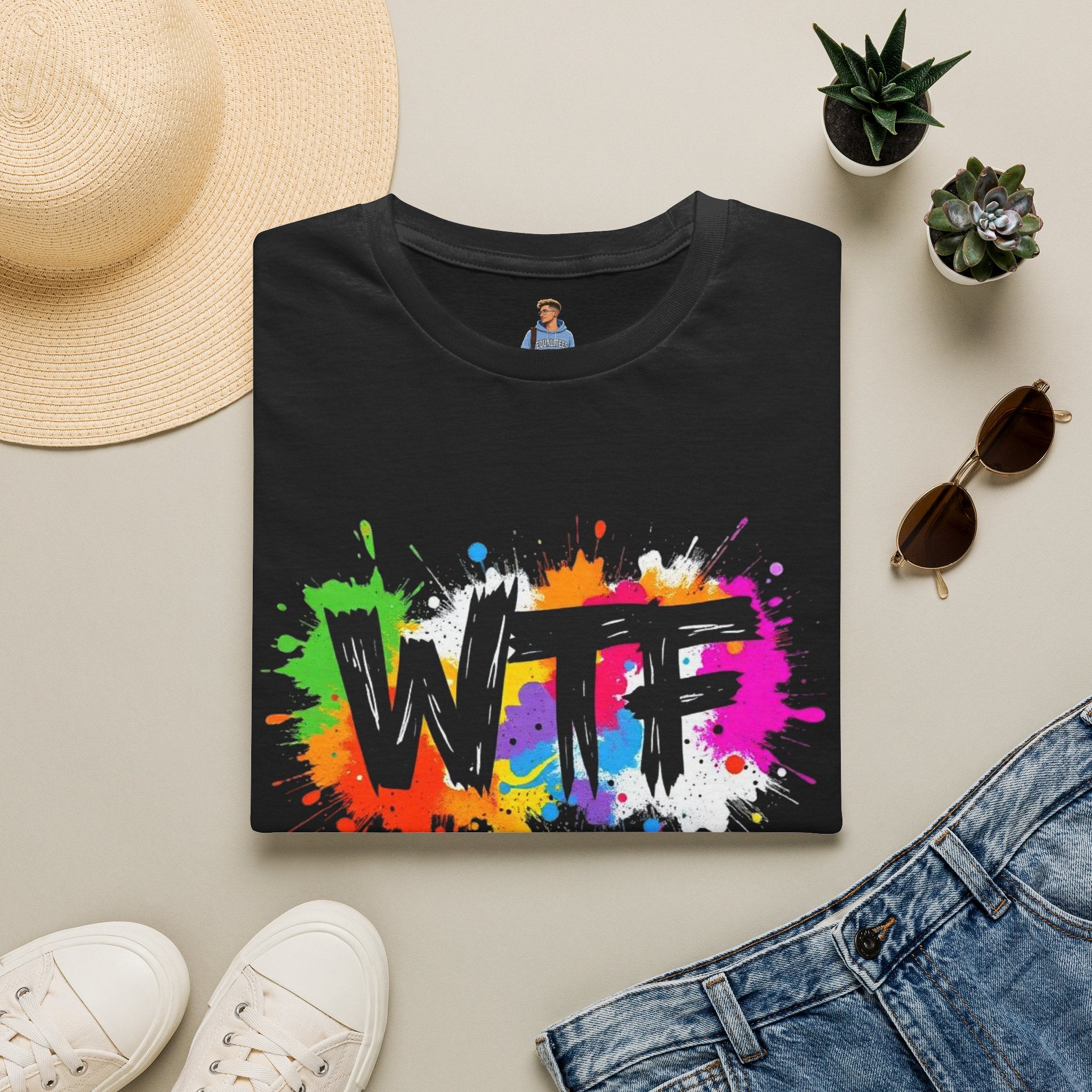 Bold Rainbow WTF Color Splash T-Shirt