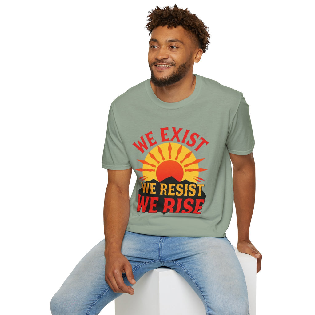 Unisex Softstyle T-Shirt, We Exist We Resist We Rise