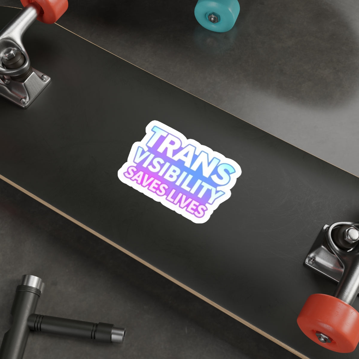 Die-Cut Stickers - TRANS VISIBILITY SAVES LIVES - EqualiTees.Me