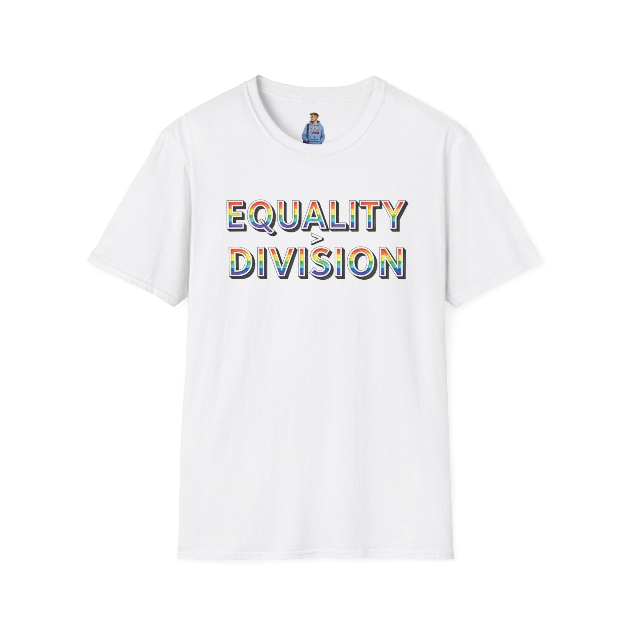 Equality is Greater Than Division T-Shirt — Rainbow Pride Graphic Tee
