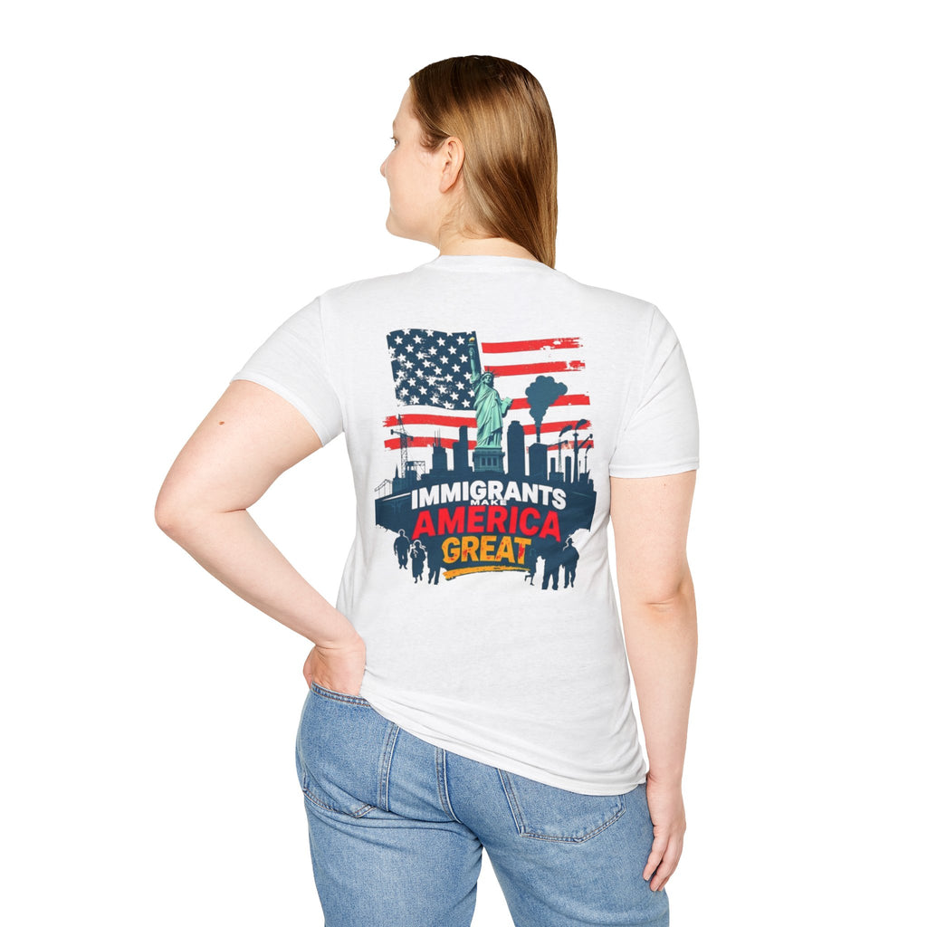Estoy Contigo (I Am With You) Los inmigrantes hacen grande a Estados Unidos Camiseta unisex de estilo suave Camiseta clásica de protesta