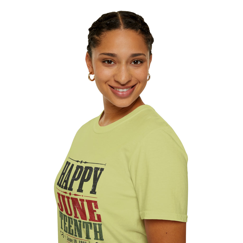 Juneteenth T-Shirt — "Happy Juneteenth" Celebration Tee
