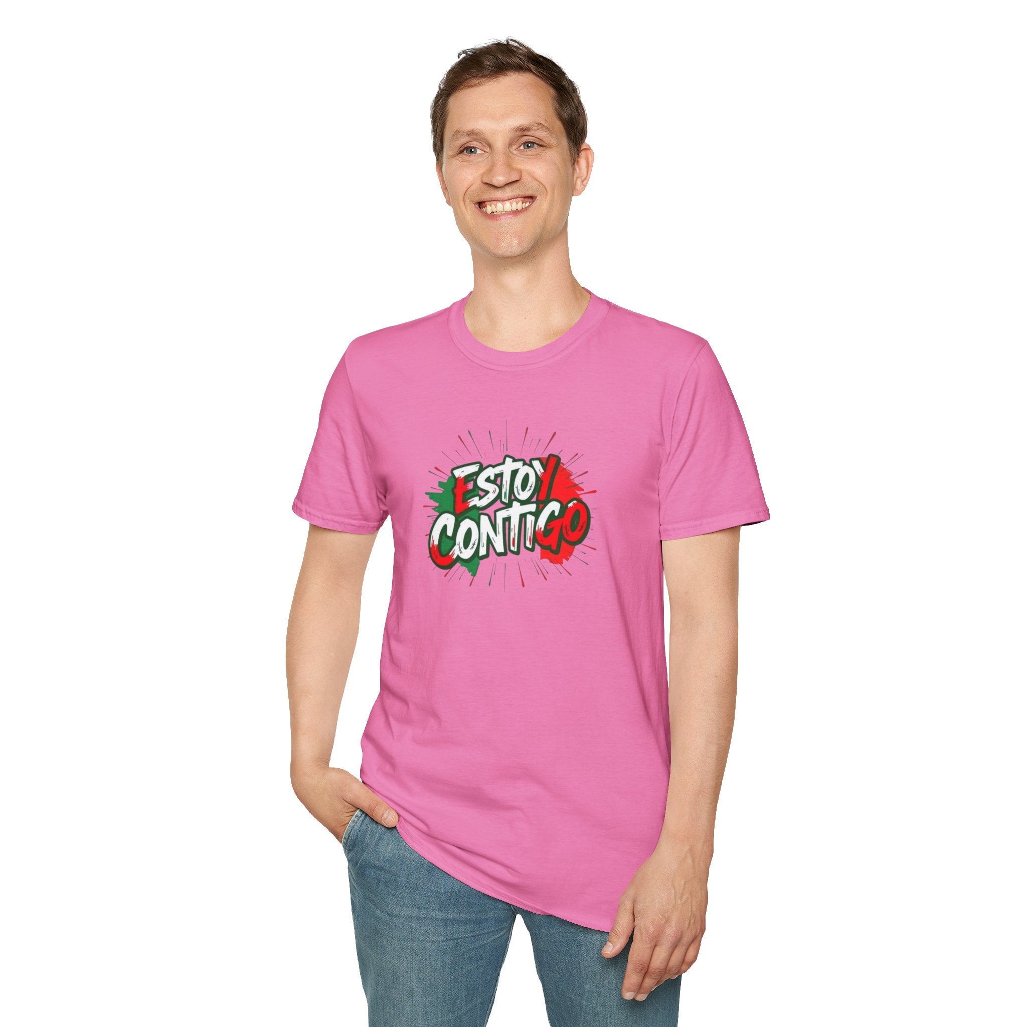 Estoy Contigo (I Am With You) Los inmigrantes hacen grande a Estados Unidos Camiseta unisex de estilo suave Camiseta clásica de protesta