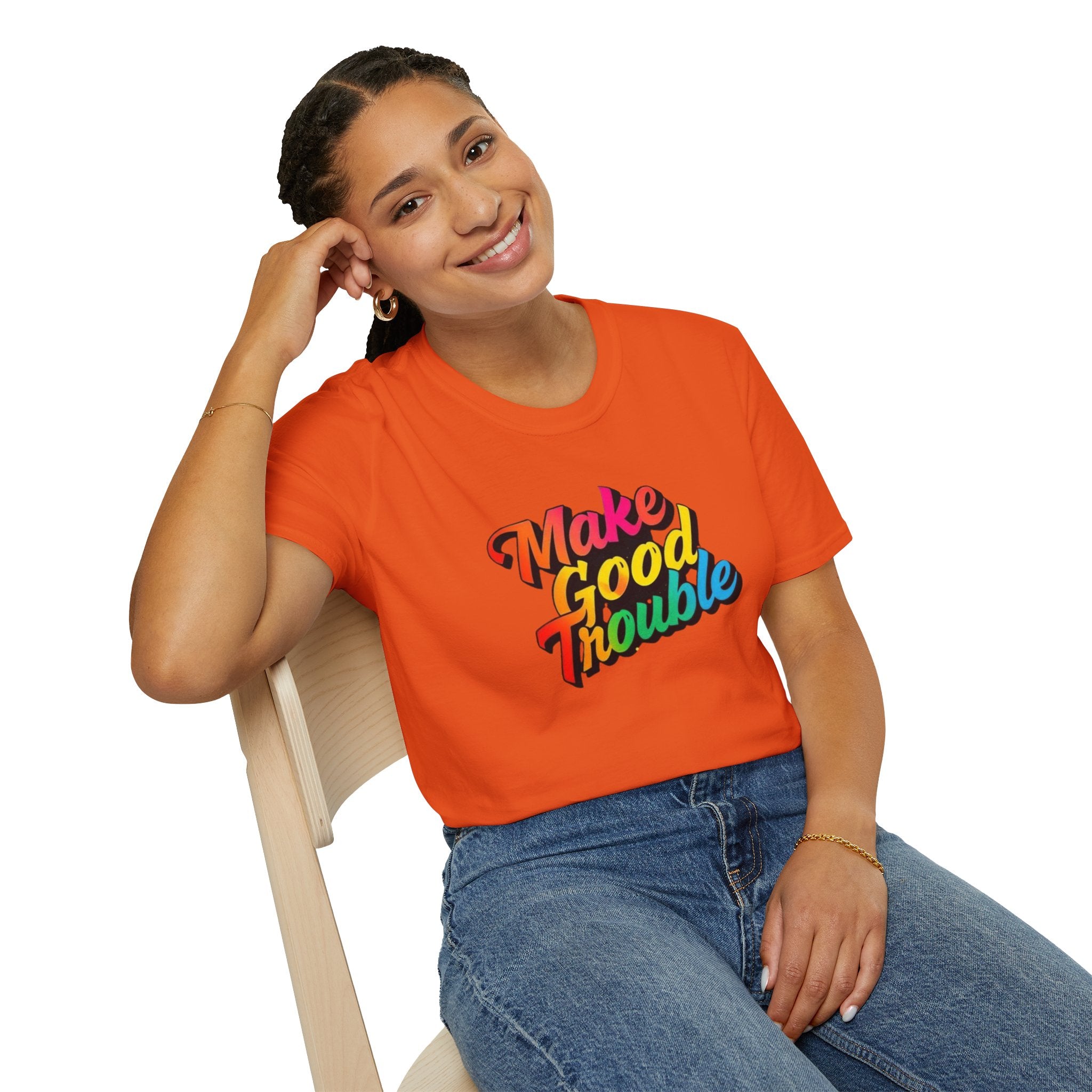Make Good Trouble' Rainbow T-Shirt