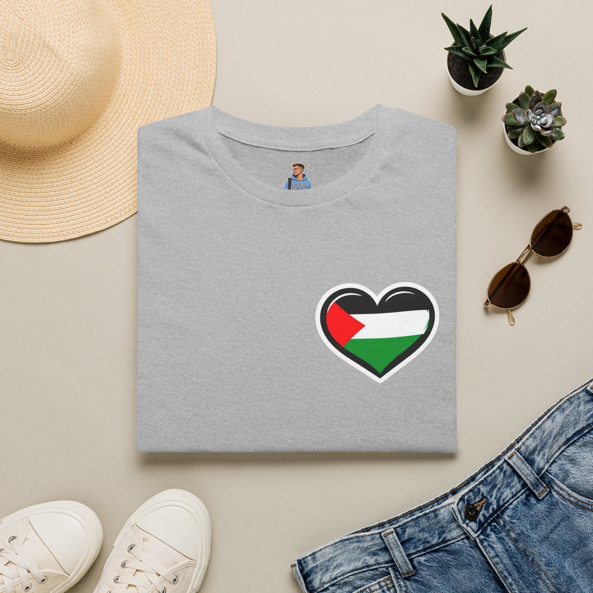 Camiseta unisex de estilo suave: "Apoya a Gaza y todos somos Palestina".