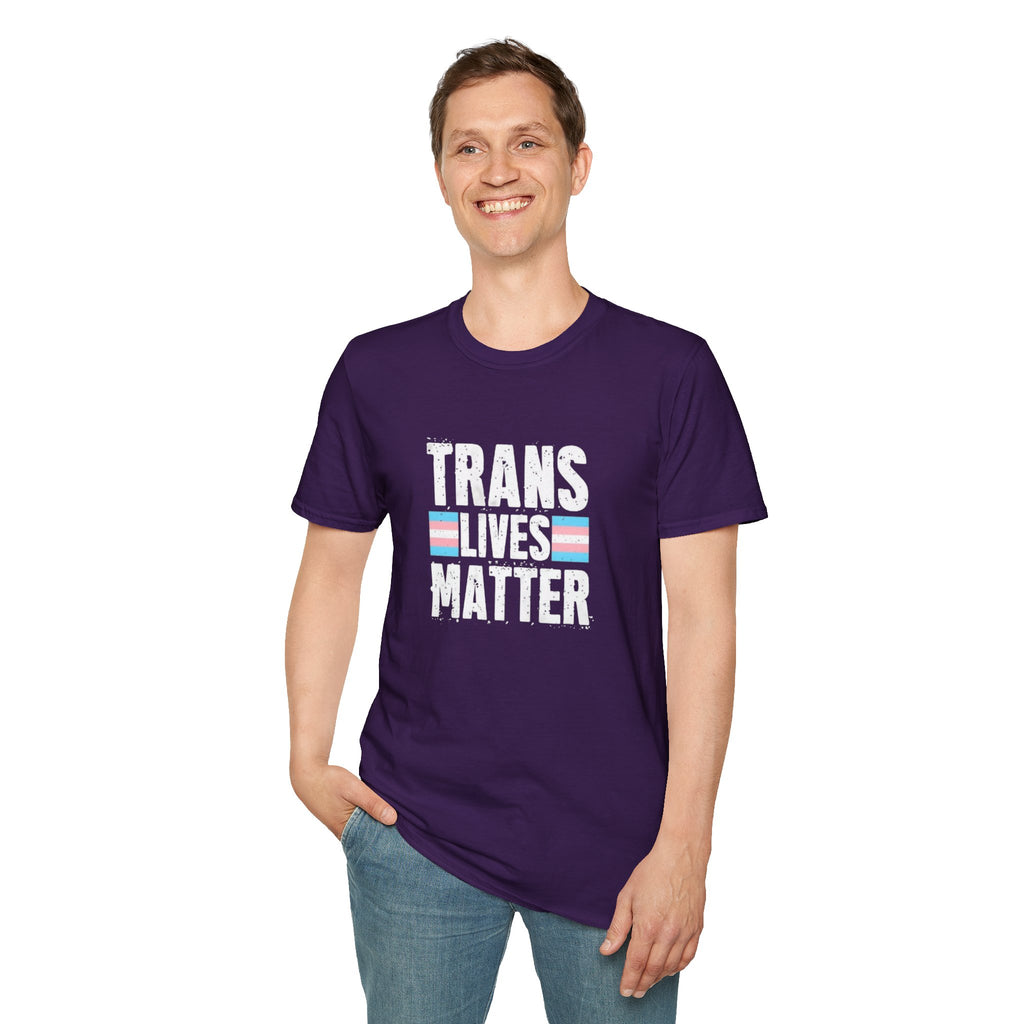 Trans Lives Matter Unisex Softstyle T-Shirt - Support LGBTQ+ Rights