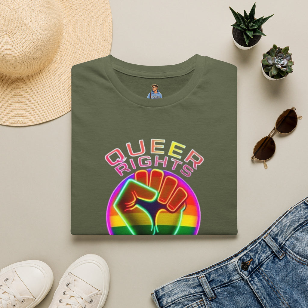 Unisex Softstyle T-Shirt - Queer Rights Are Human Rights Statement Tee