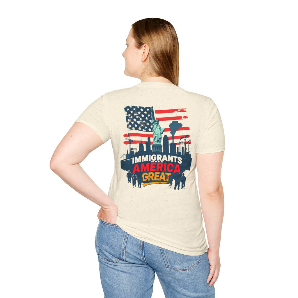 Estoy Contigo (I Am With You) Los inmigrantes hacen grande a Estados Unidos Camiseta unisex de estilo suave Camiseta clásica de protesta