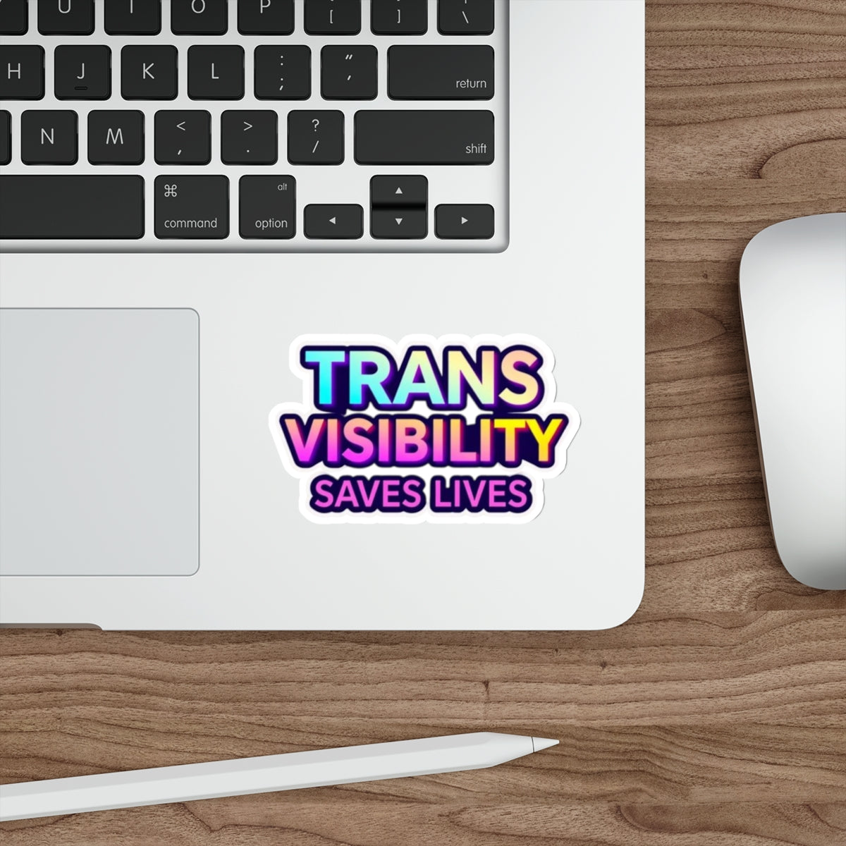 Die-Cut Stickers - TRANS VISIBILITY SAVES LIVES - EqualiTees.Me