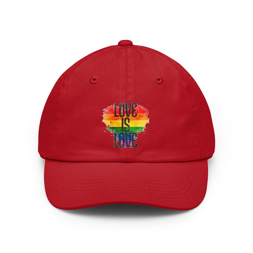 'Love Is Love' Rainbow Heart Pride Cap