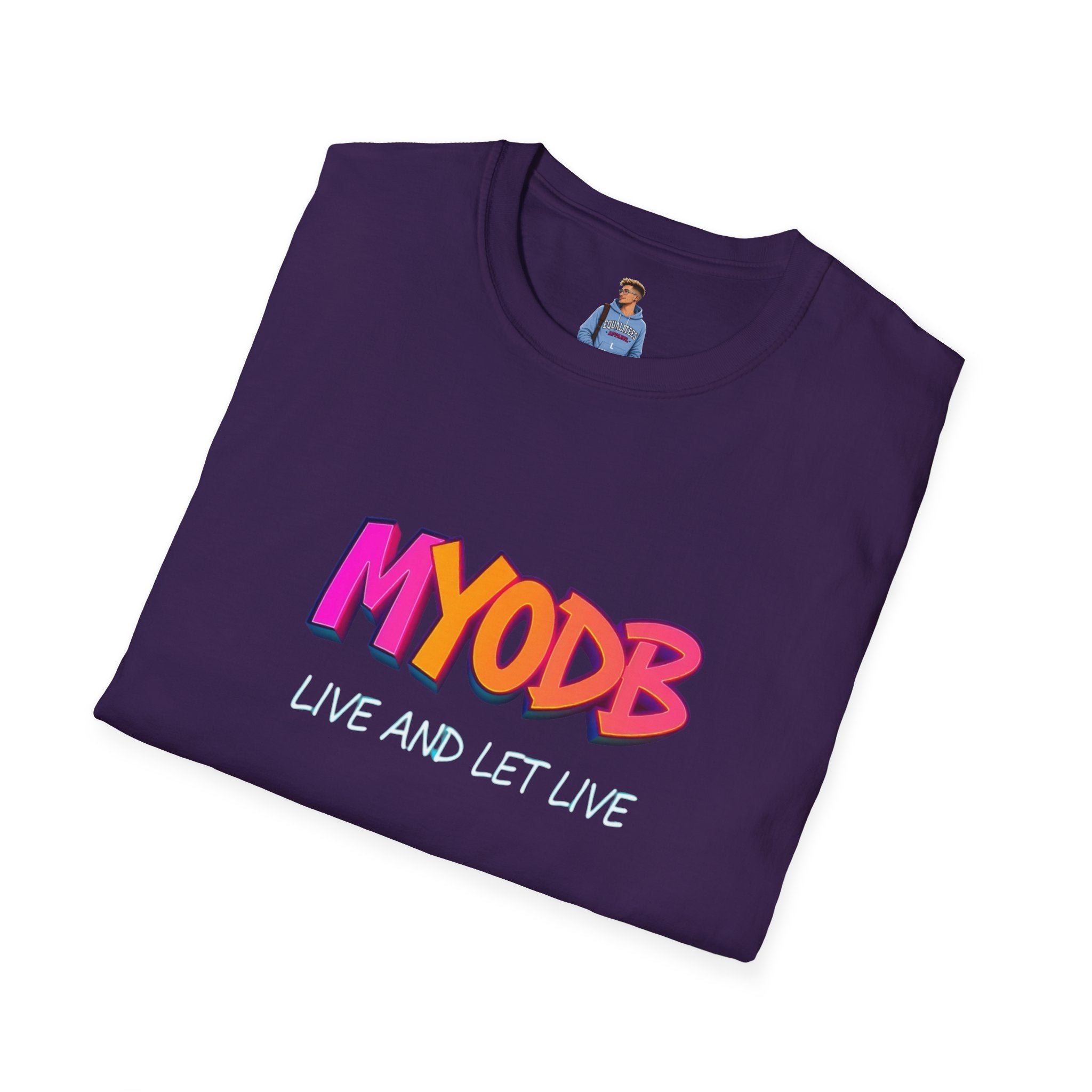 Camiseta MYODB "Vive y deja vivir" | Camiseta unisex de estilo suave | Ropa informal