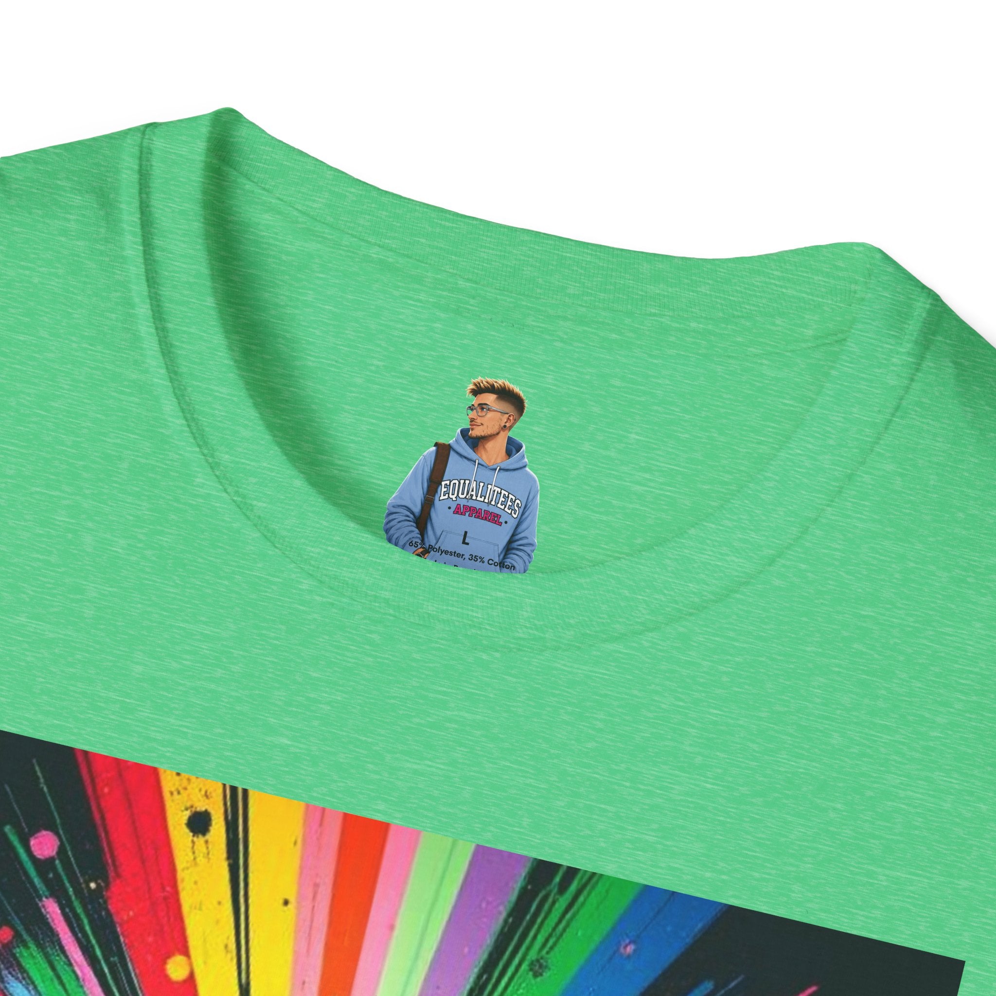 Unisex Softstyle T-Shirt - 'Queer People Belong Everywhere' Pride Graphic Tee