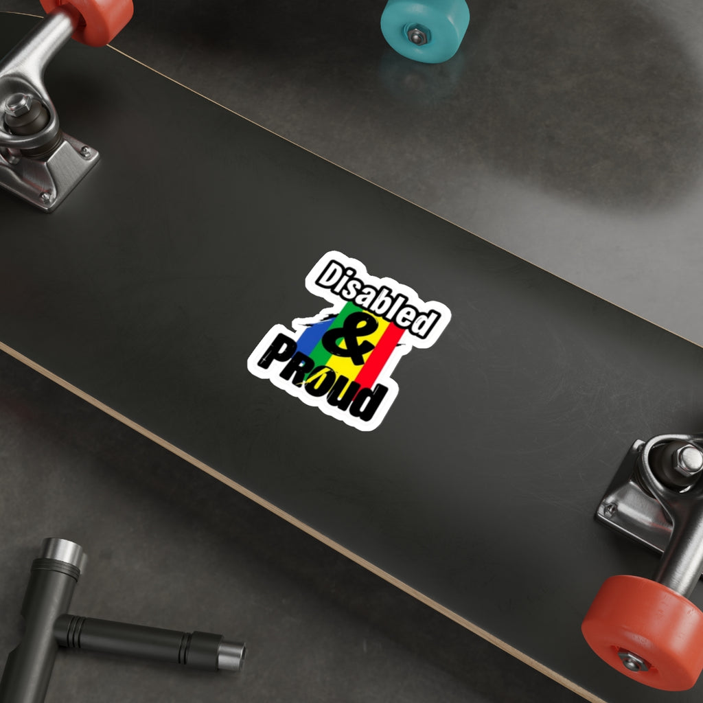 Die-Cut Stickers - DISABLED & PROUD - EqualiTees.Me