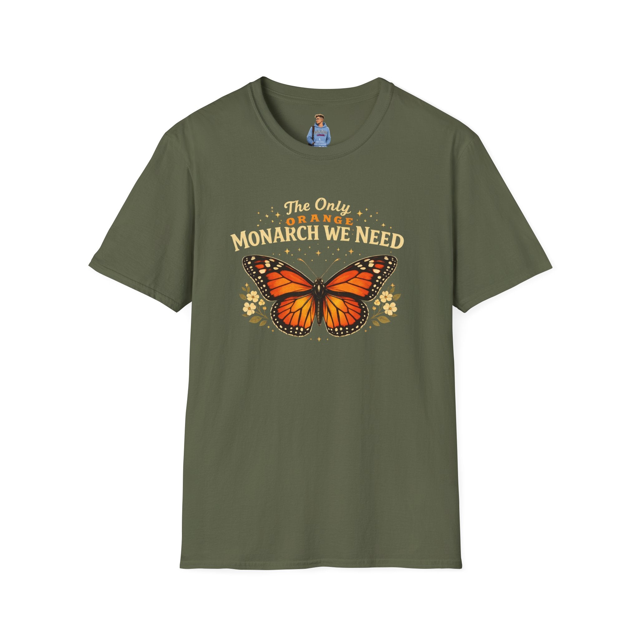 Monarch Butterfly T-Shirt — "The Only Orange Monarch We Need" No Kings Tee