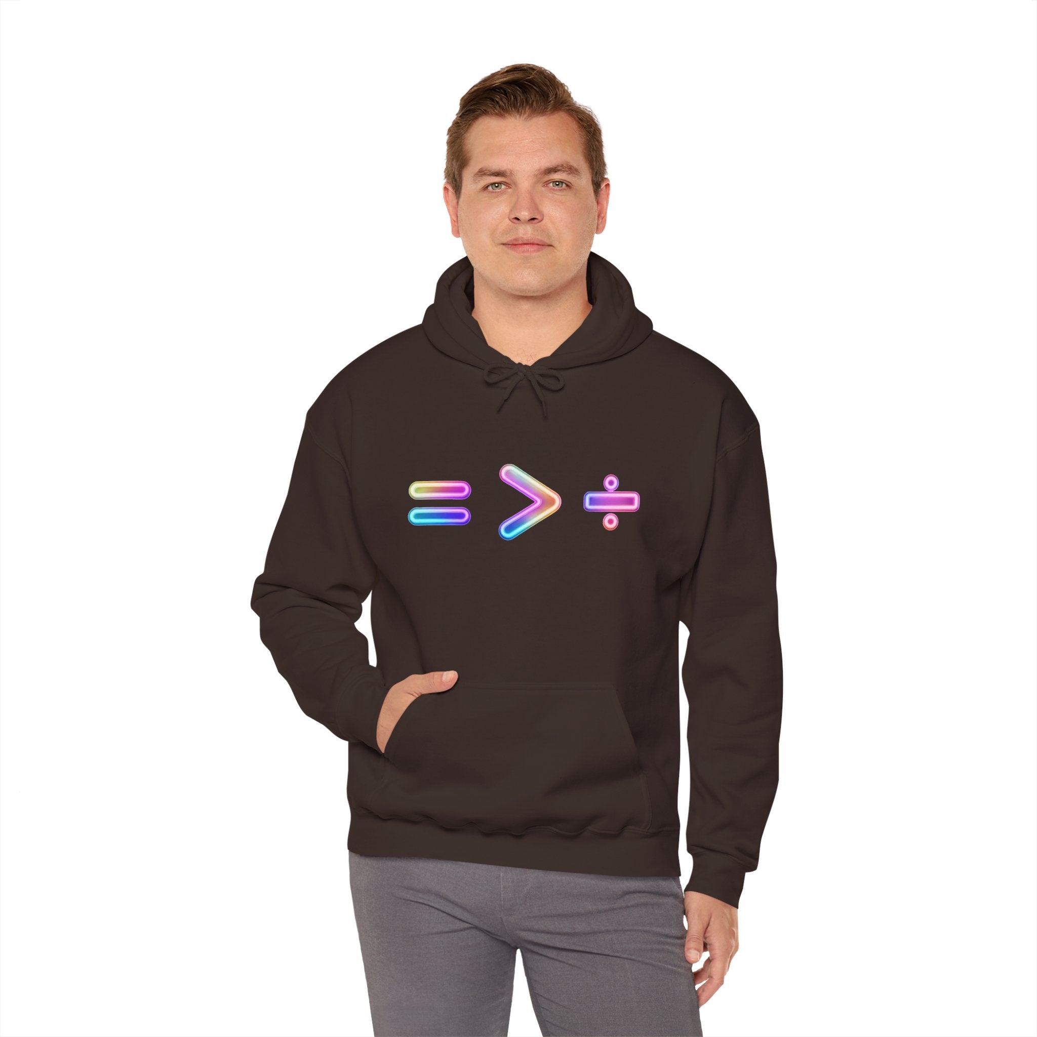 Equality is Greater than Division Neon Style Pullover Hoodie