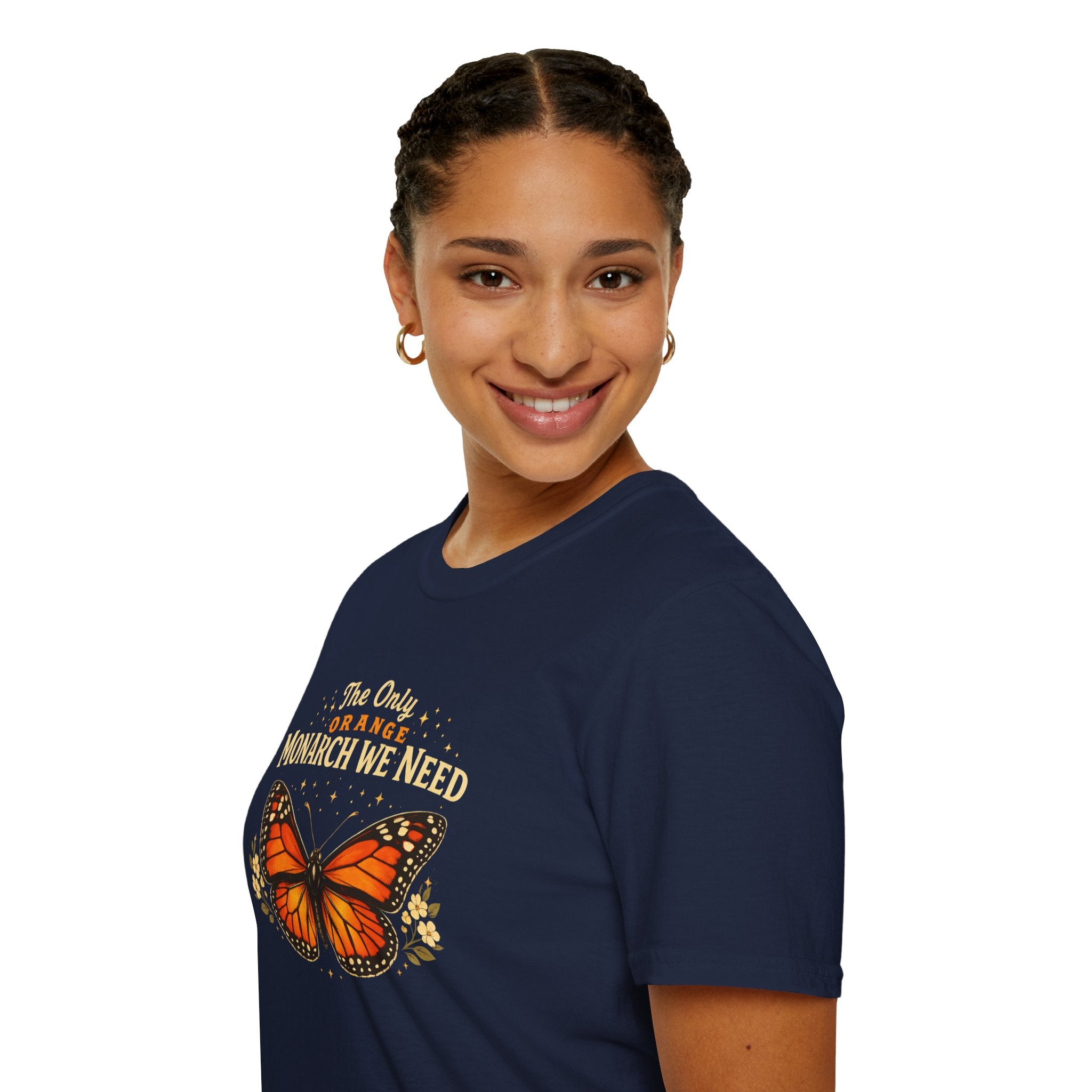 Monarch Butterfly T-Shirt — "The Only Orange Monarch We Need" No Kings Tee