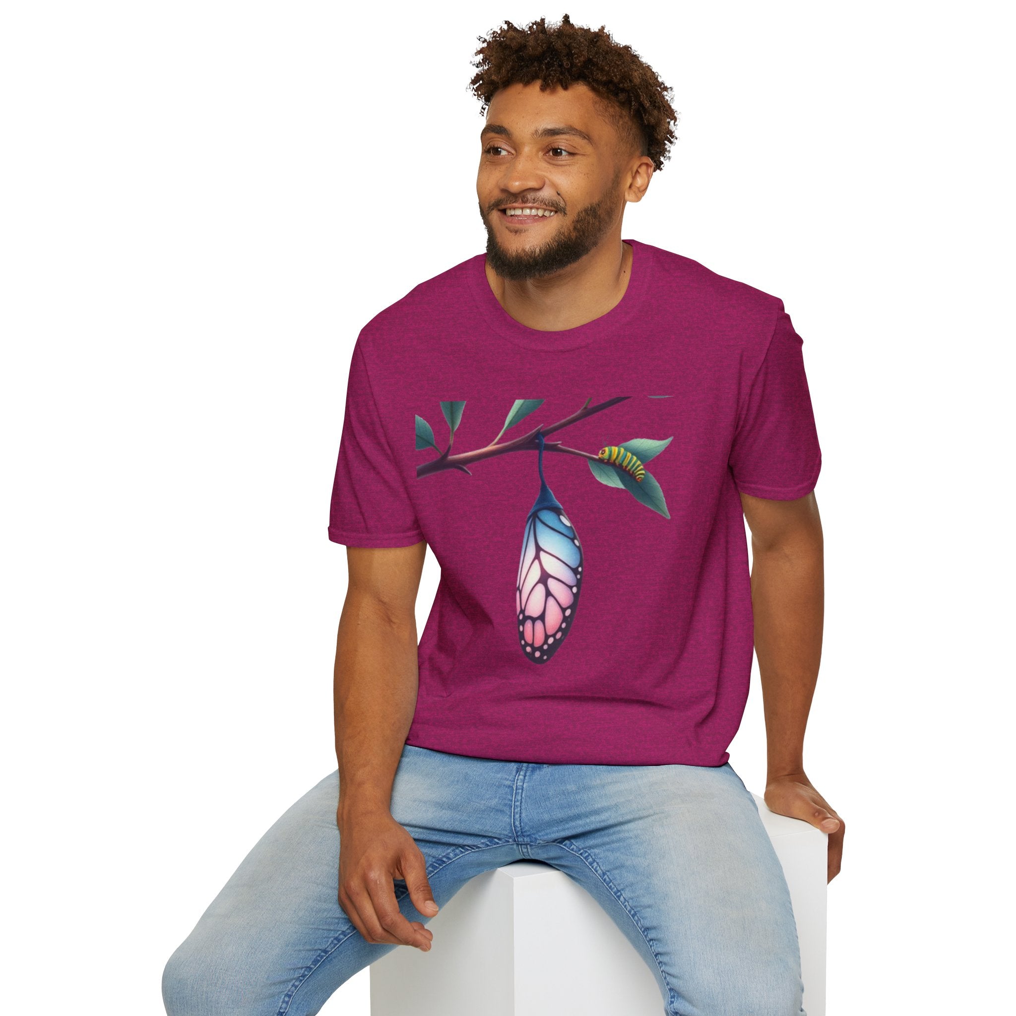 Trans Caterpillar to Butterfly Graphic T-Shirt