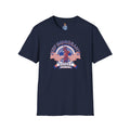Camiseta unisex Patriota estadounidense: Mantengamos a los inmigrantes y deportemos a los fascistas: celebremos la libertad y la diversidad
