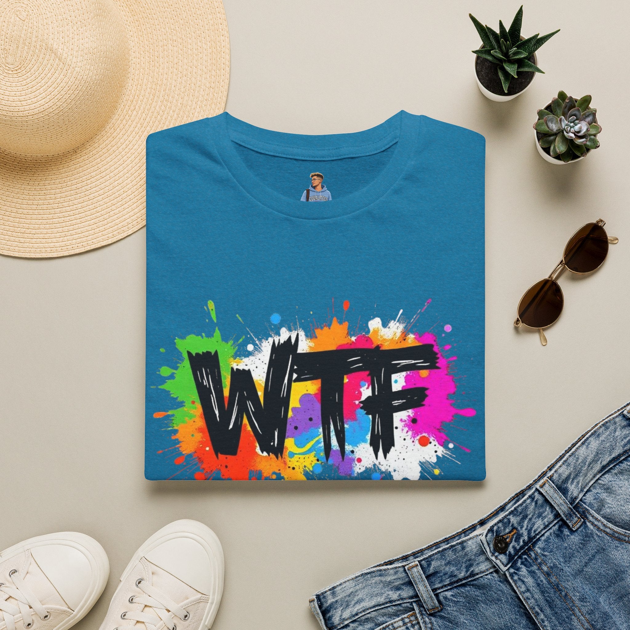 Bold Rainbow WTF Color Splash T-Shirt