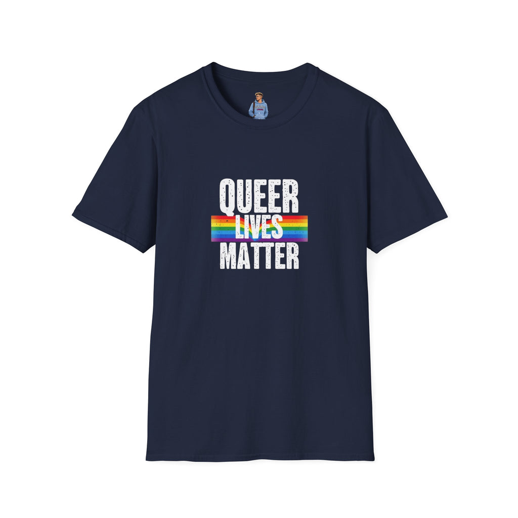 Camiseta unisex de estilo suave "Queer Lives Matter" - Apoya los derechos LGBTQ+