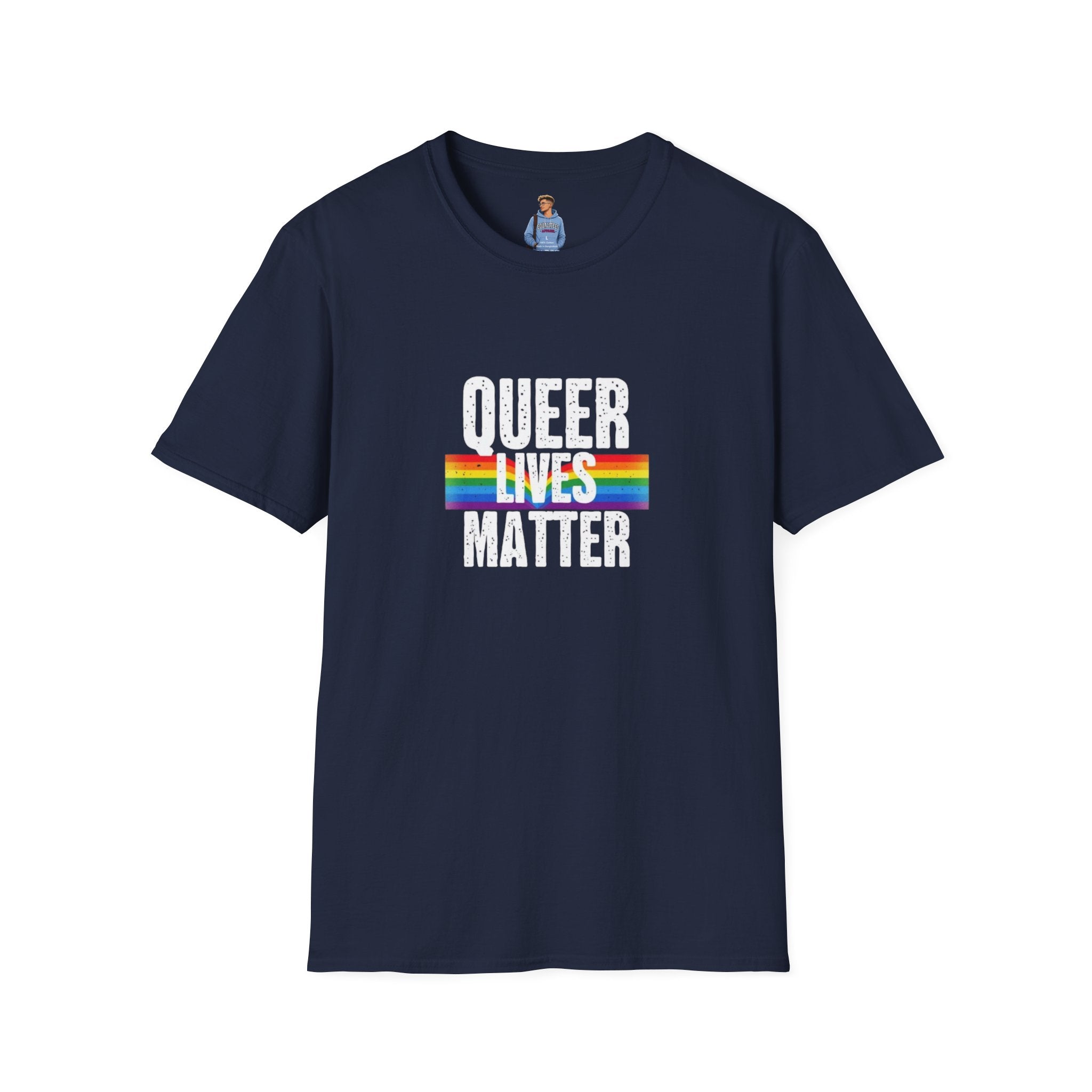 Camiseta unisex de estilo suave "Queer Lives Matter" - Apoya los derechos LGBTQ+