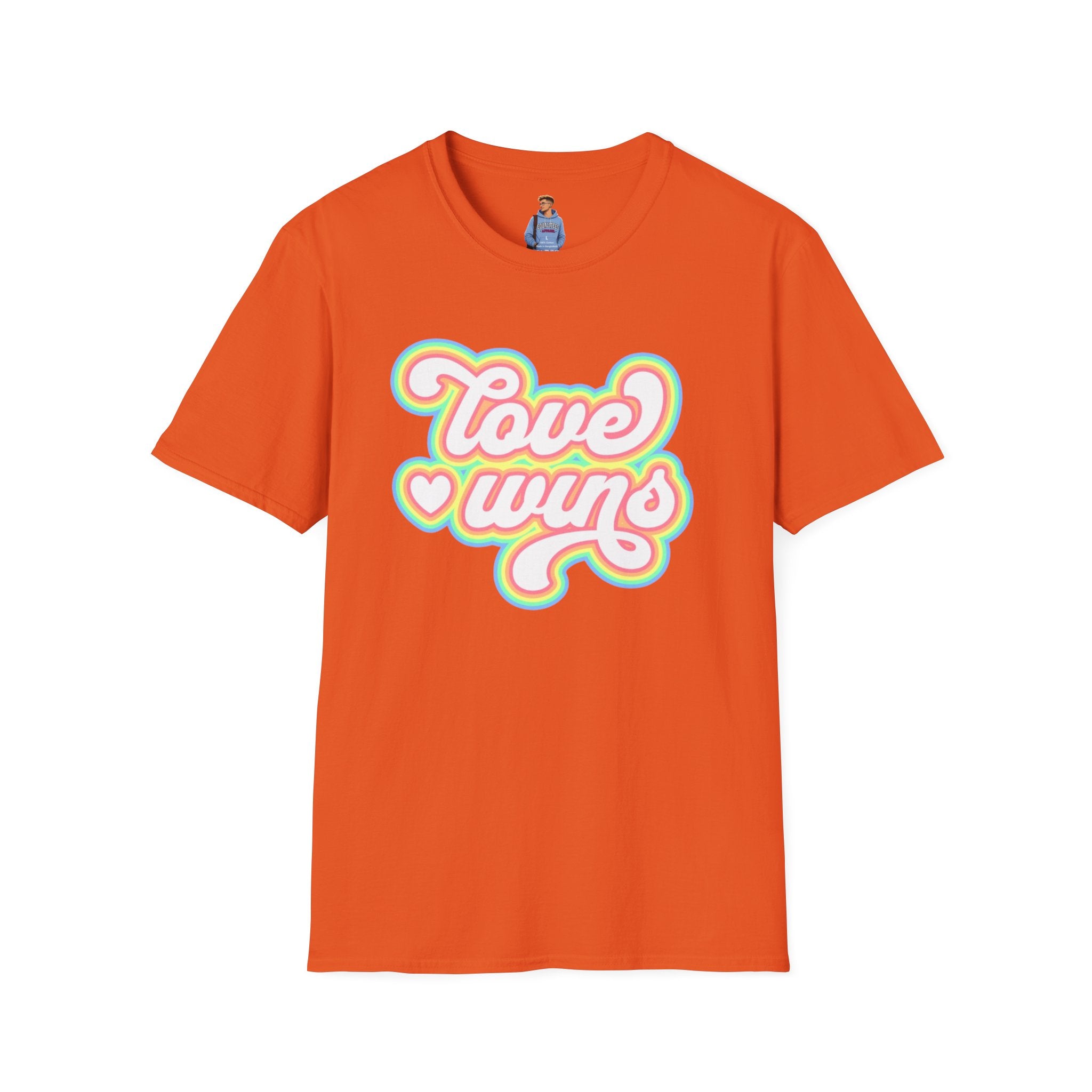 Love Wins Unisex Softstyle T-Shirt - Positive Vibes for Pride and Everyday Wear