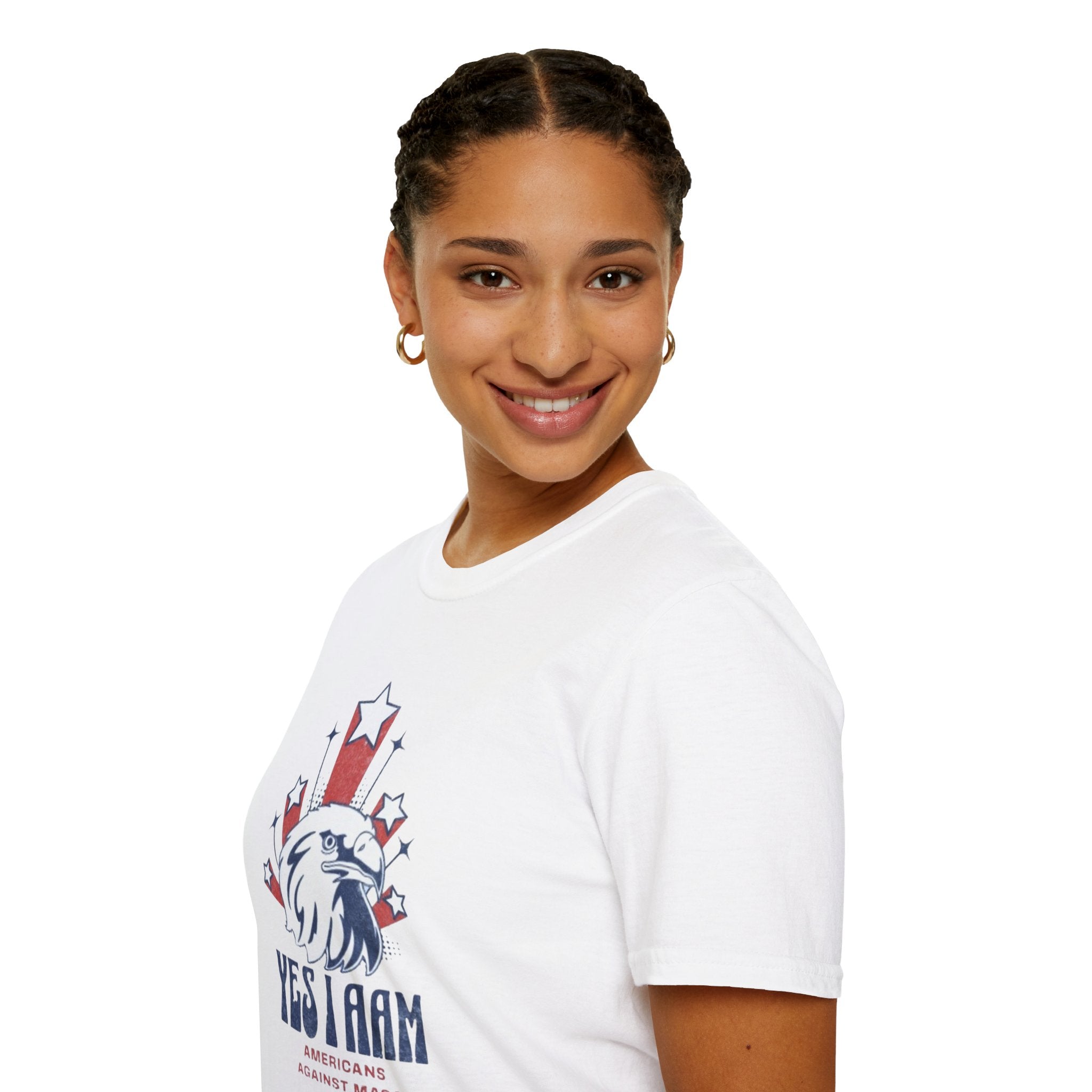 Americans Against MAGA Red Patriots Unisex Softstyle T-Shirt