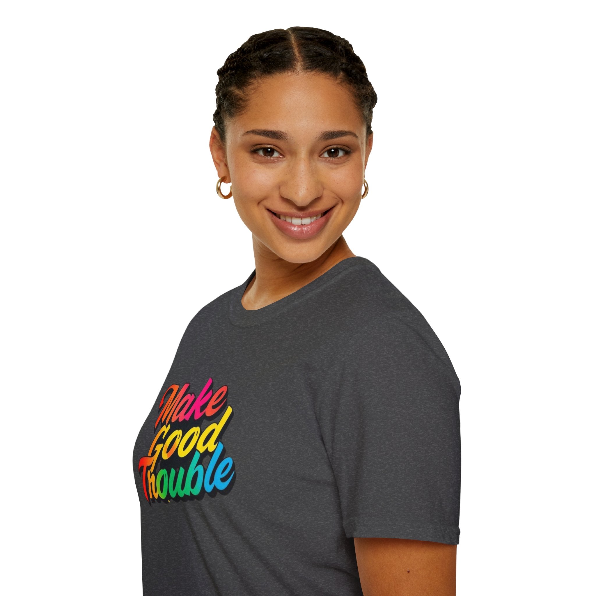 Make Good Trouble' Rainbow T-Shirt