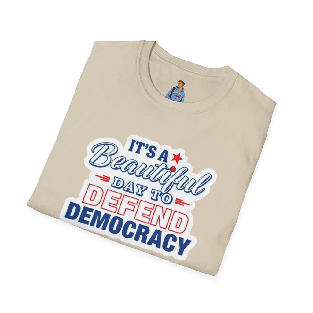 Defend Democracy Unisex Softstyle T-Shirt - Perfect for Activism and Everyday Wear