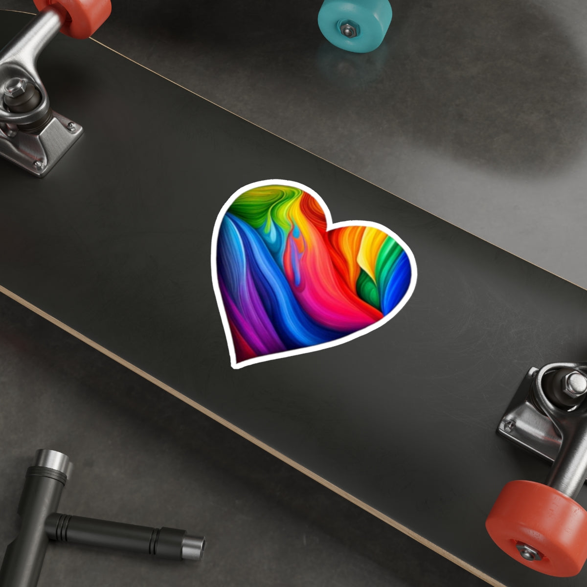 Die-Cut Stickers - Rainbow Heart - EqualiTees.Me