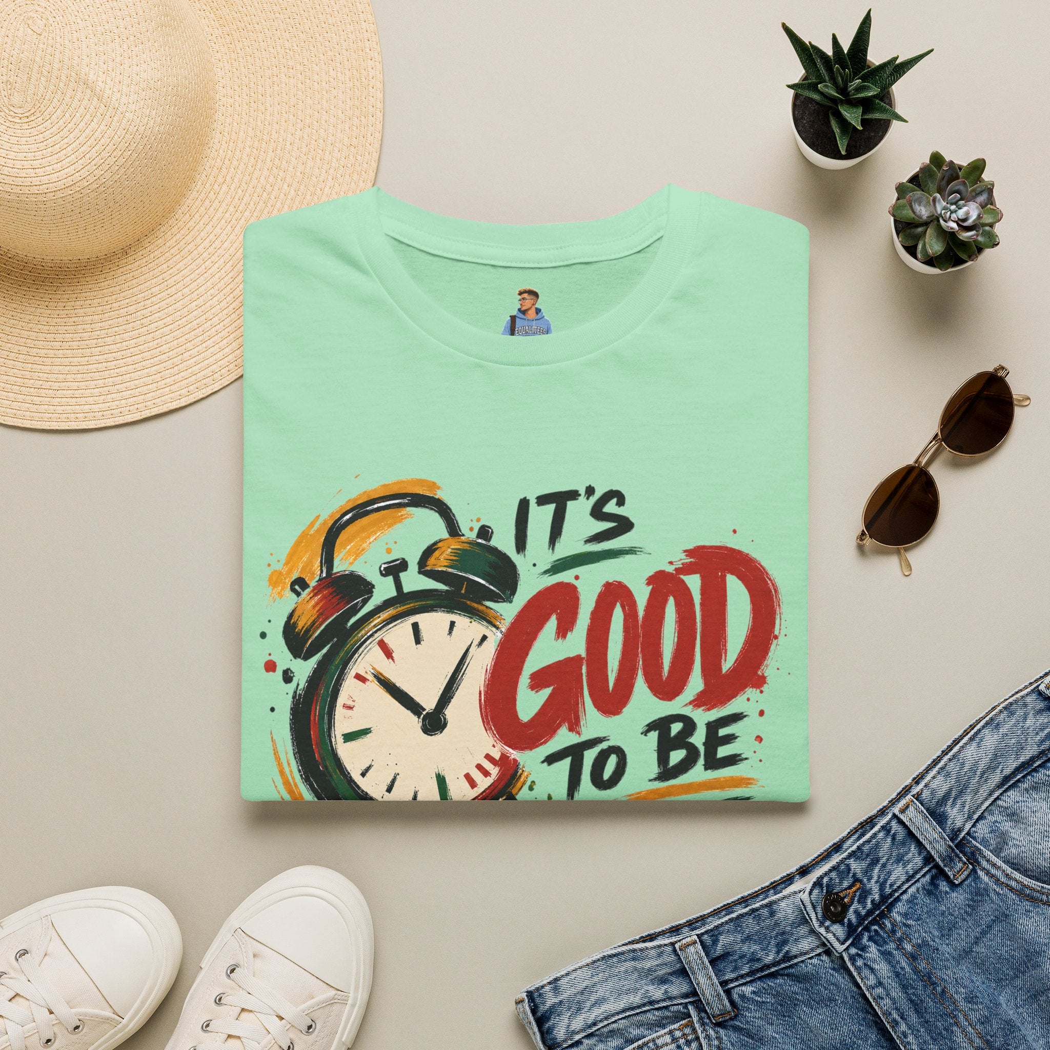 T-Shirt — "It's Good To Be Woke" Graphic Tee (Alarm Clock Design)
