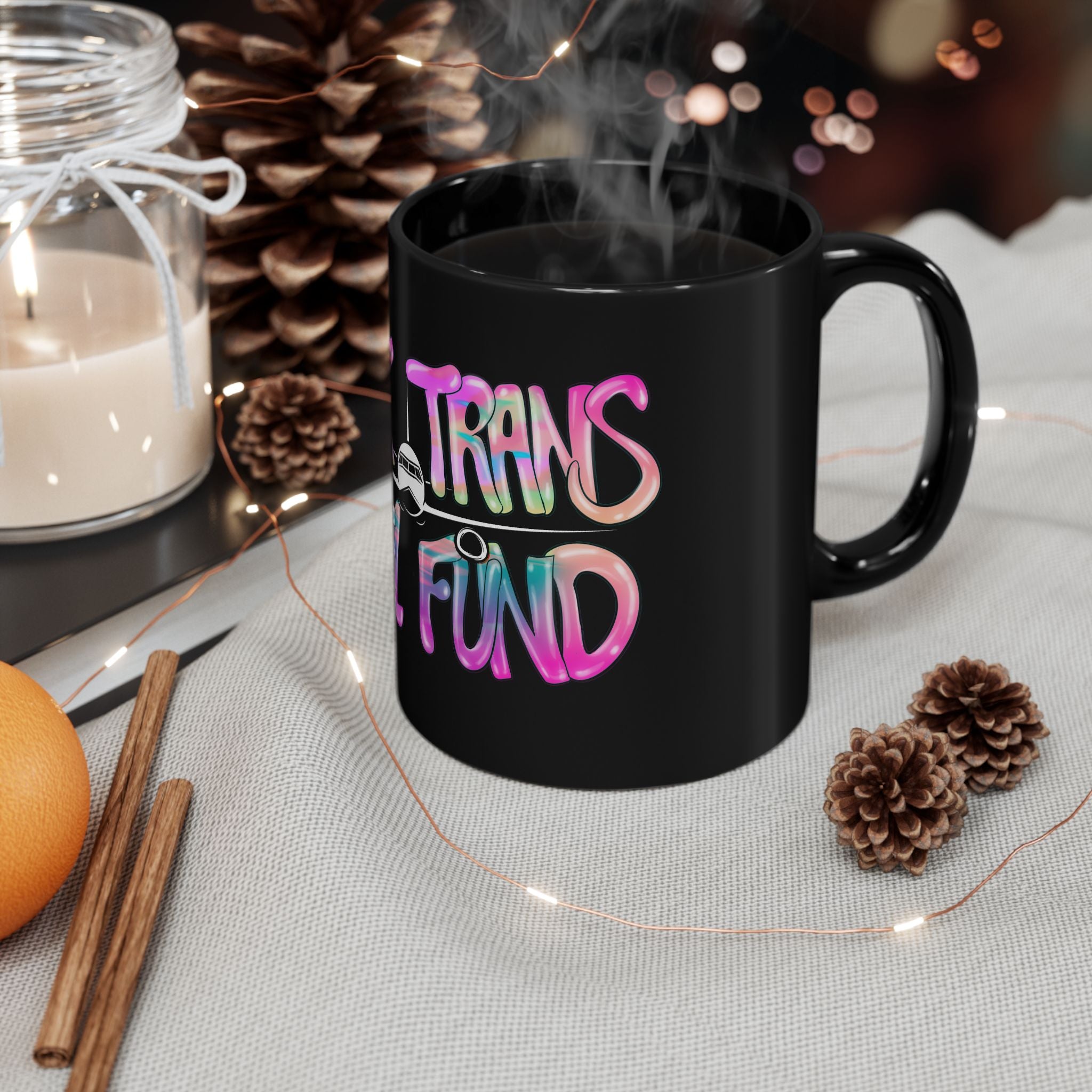BTTF - Black Trans Travel Fund Black Ceramic Mug 11oz/15oz