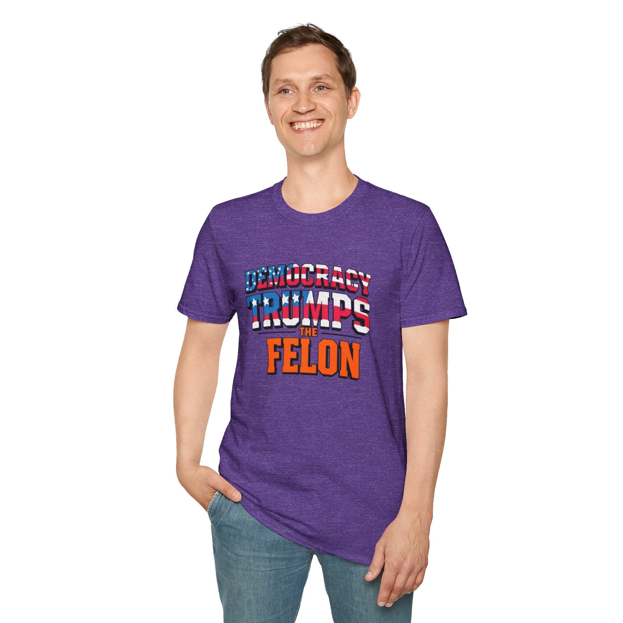 Democracy Trumps the Felon Graphic Tee
