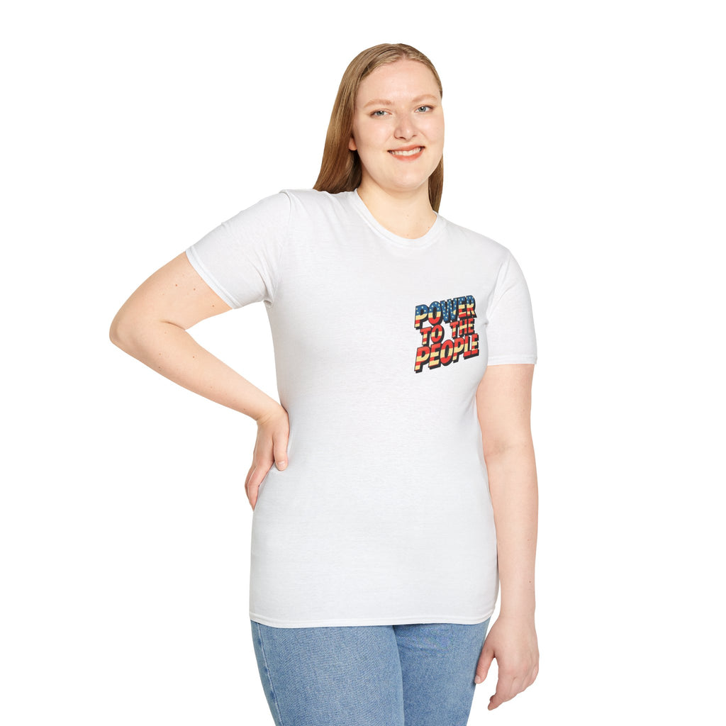 Camiseta unisex de estilo suave Power to the People, camiseta clásica de protesta
