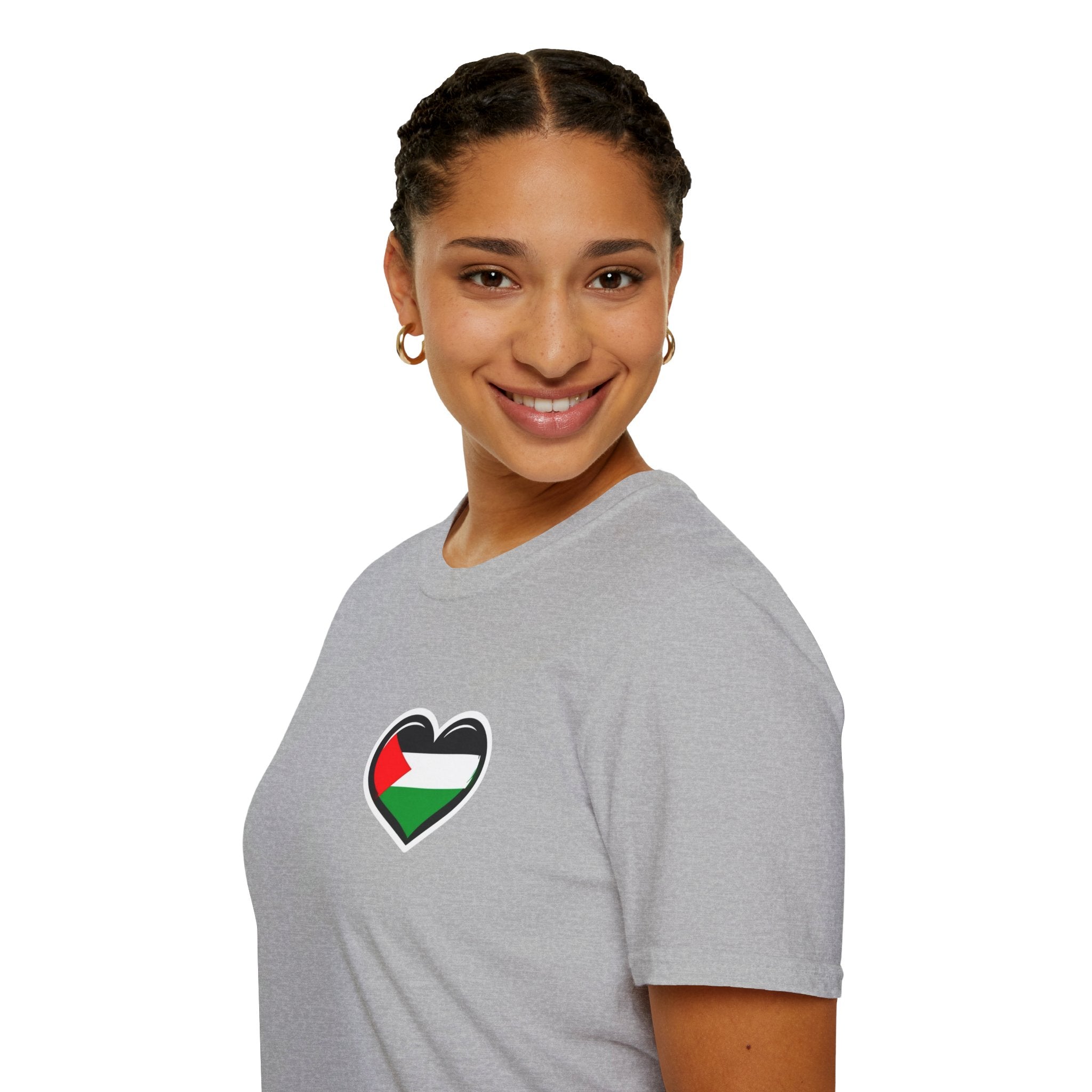 Camiseta unisex de estilo suave: "Apoya a Gaza y todos somos Palestina".