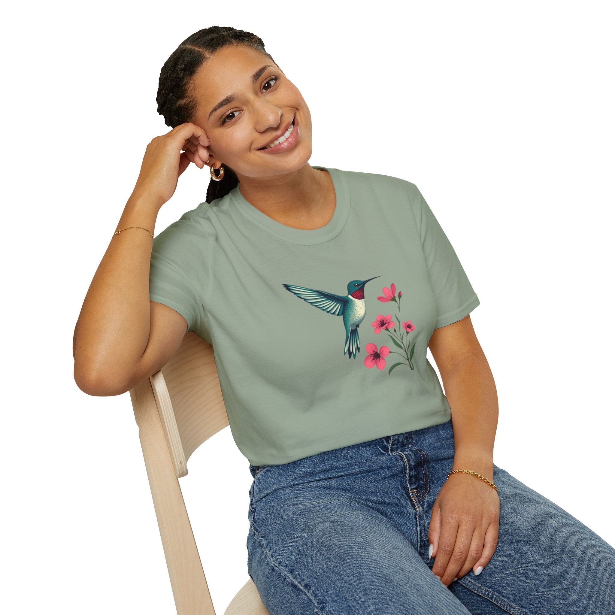Floral Hummingbird T-Shirt