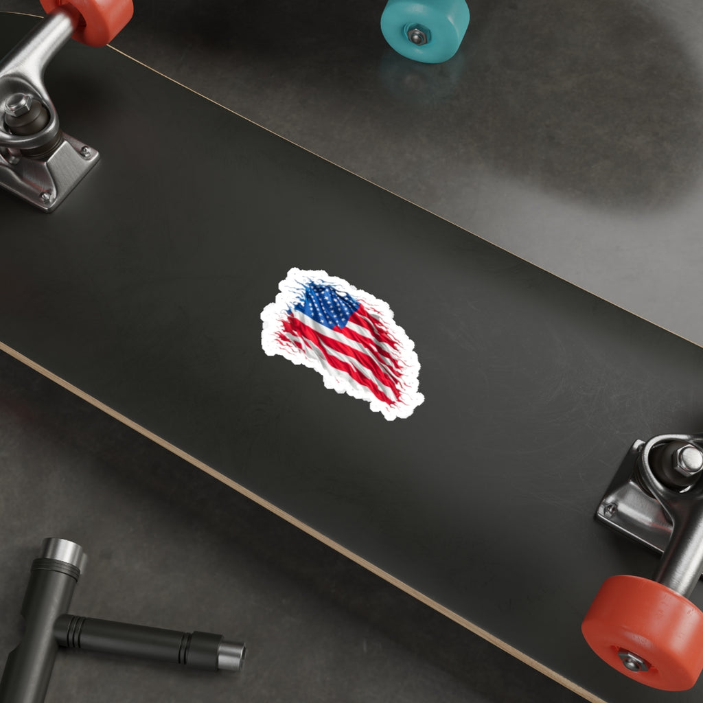 Die-Cut Stickers - American Flag Art - EqualiTees.Me