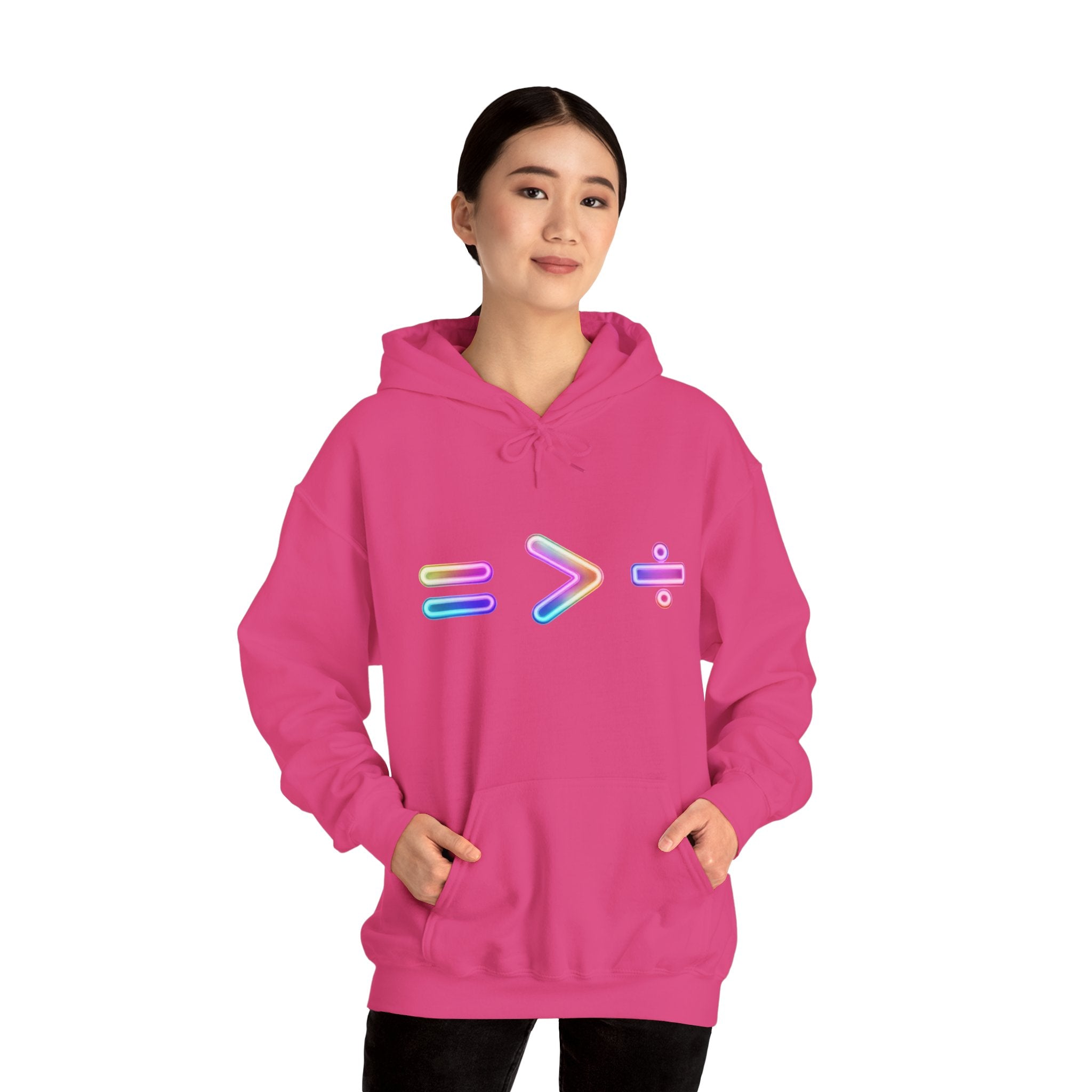 Equality is Greater than Division Neon Style Pullover Hoodie