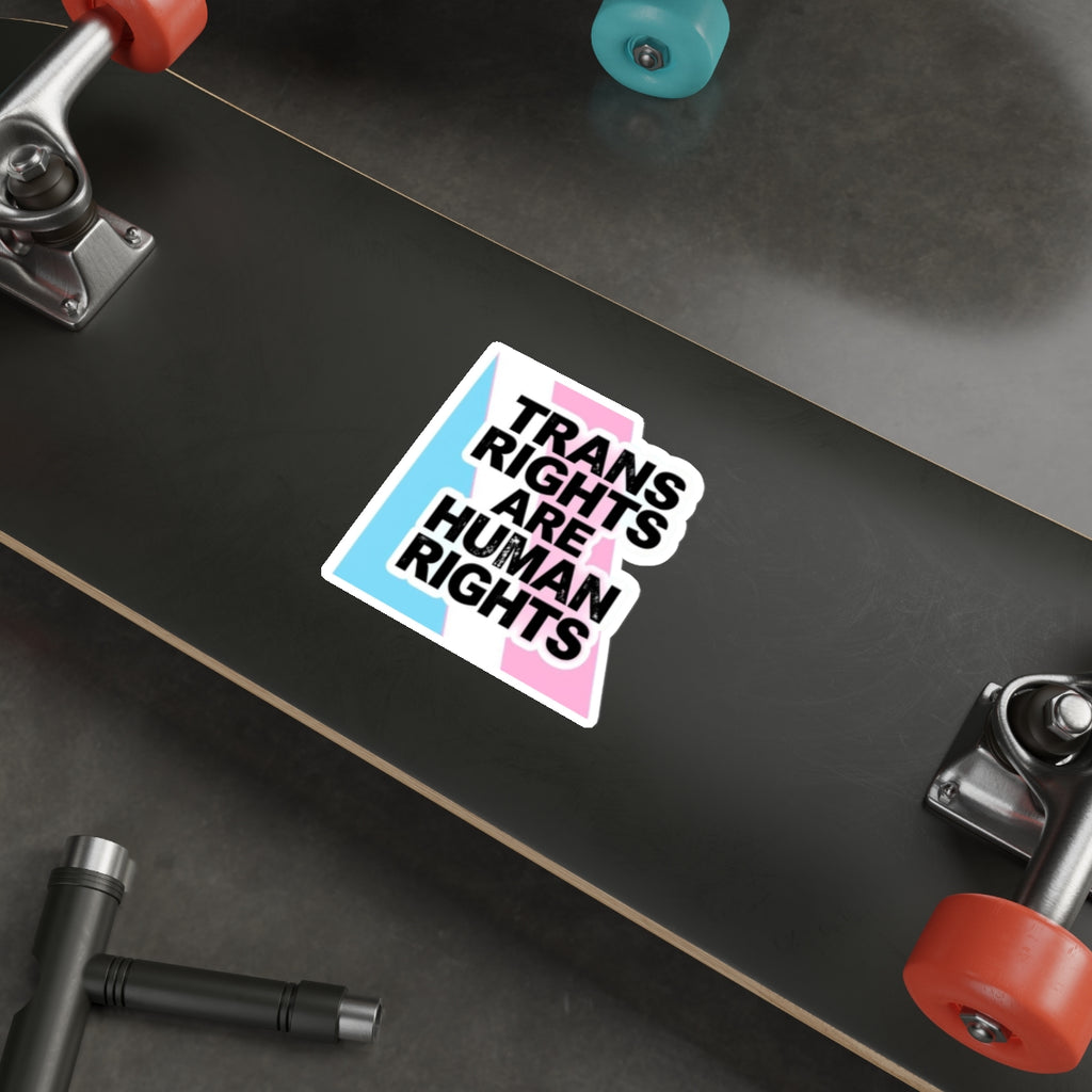 Die-Cut Stickers - TRANS RIGHTS ARE HUMAN RIGHTS - EqualiTees.Me