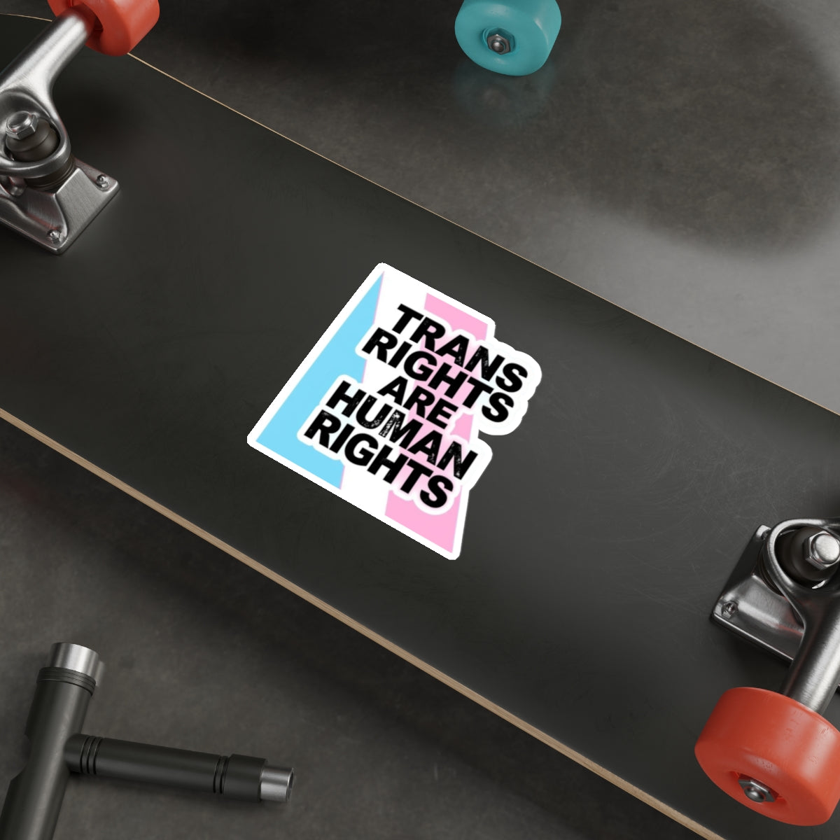 Die-Cut Stickers - TRANS RIGHTS ARE HUMAN RIGHTS - EqualiTees.Me