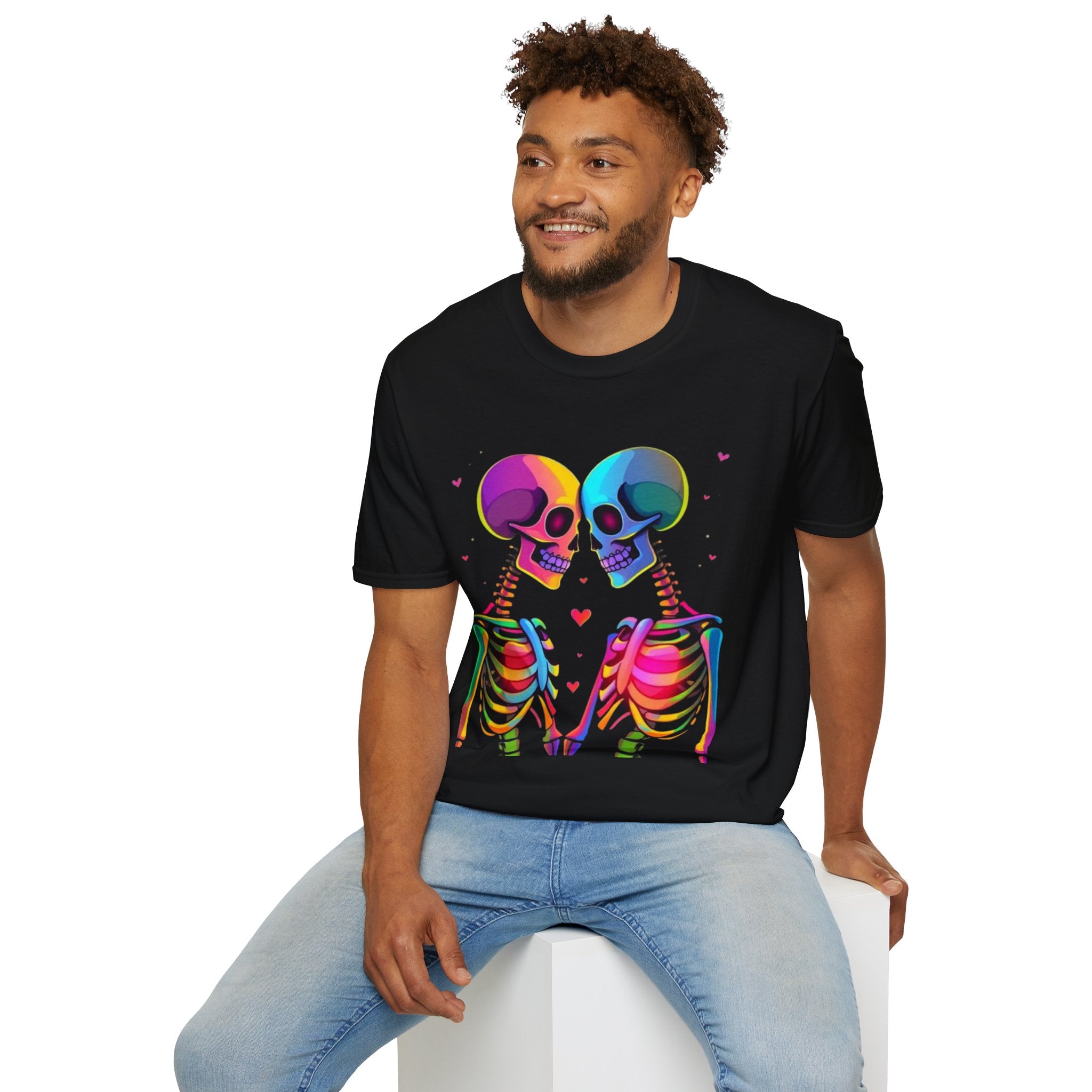 Rainbow Skeleton Love is Deeper Than Skin T-Shirt | Unisex Casual Tee