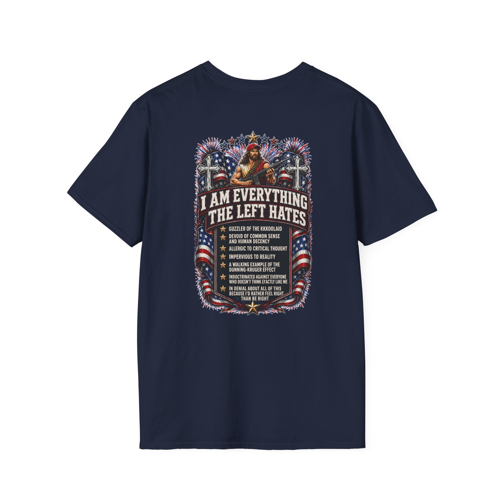 Star Spangled Awesome Graphic Tee ("Proud to Be Delusional Bootlicking Nazi Trash")