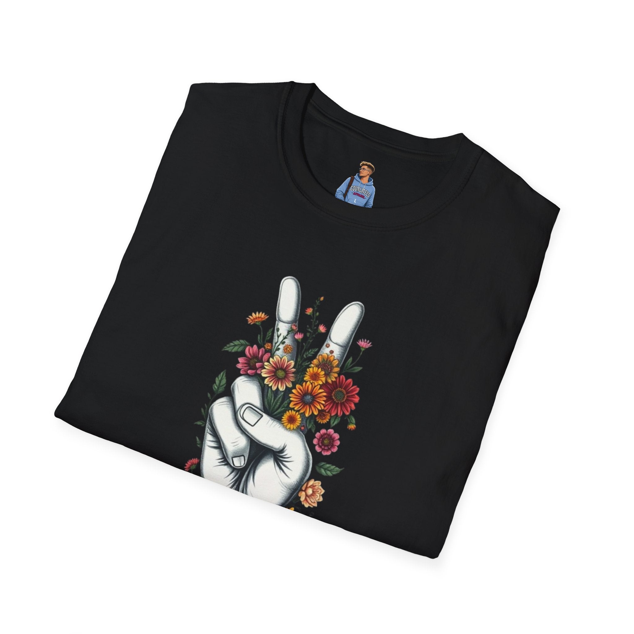 Camiseta unisex de estilo suave Grow Peace: inspiración boho, perfecta para festivales y uso diario