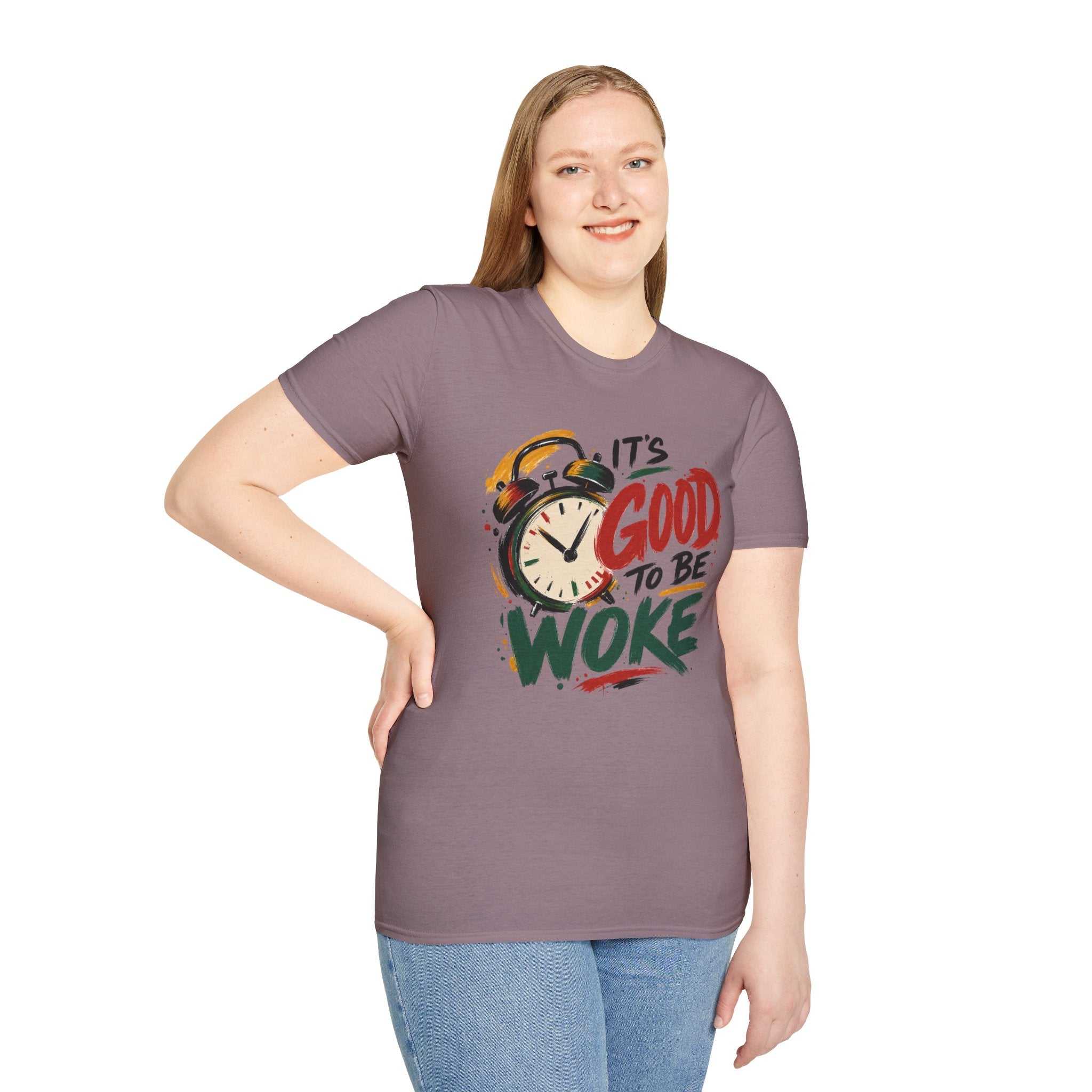 T-Shirt — "It's Good To Be Woke" Graphic Tee (Alarm Clock Design)
