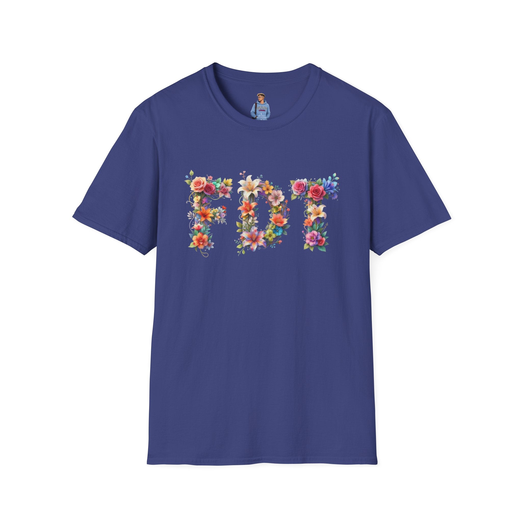 FDT Bold Floral Typography T-Shirt