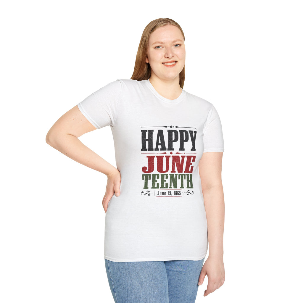 Juneteenth T-Shirt — "Happy Juneteenth" Celebration Tee