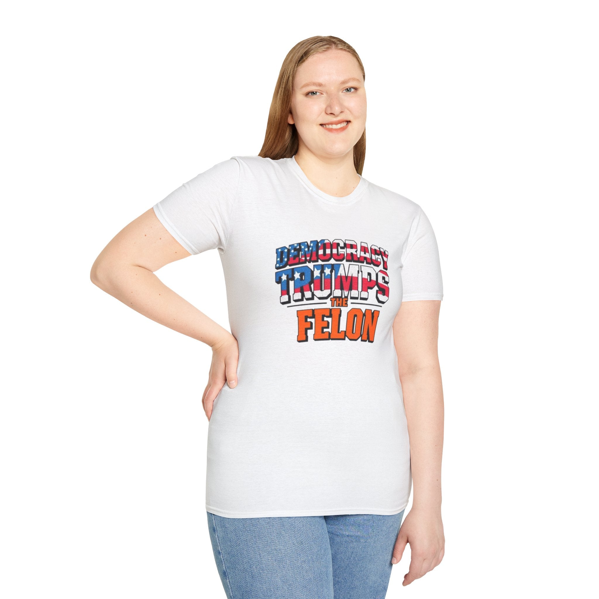 Democracy Trumps the Felon Graphic Tee